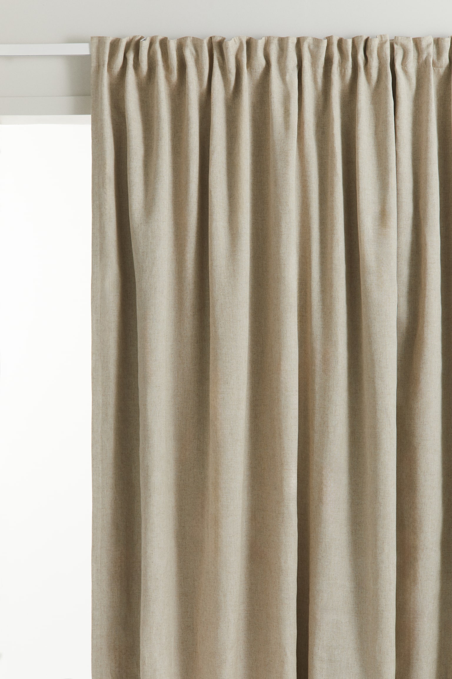 1-pack wide blackout curtain length - Beige - 2