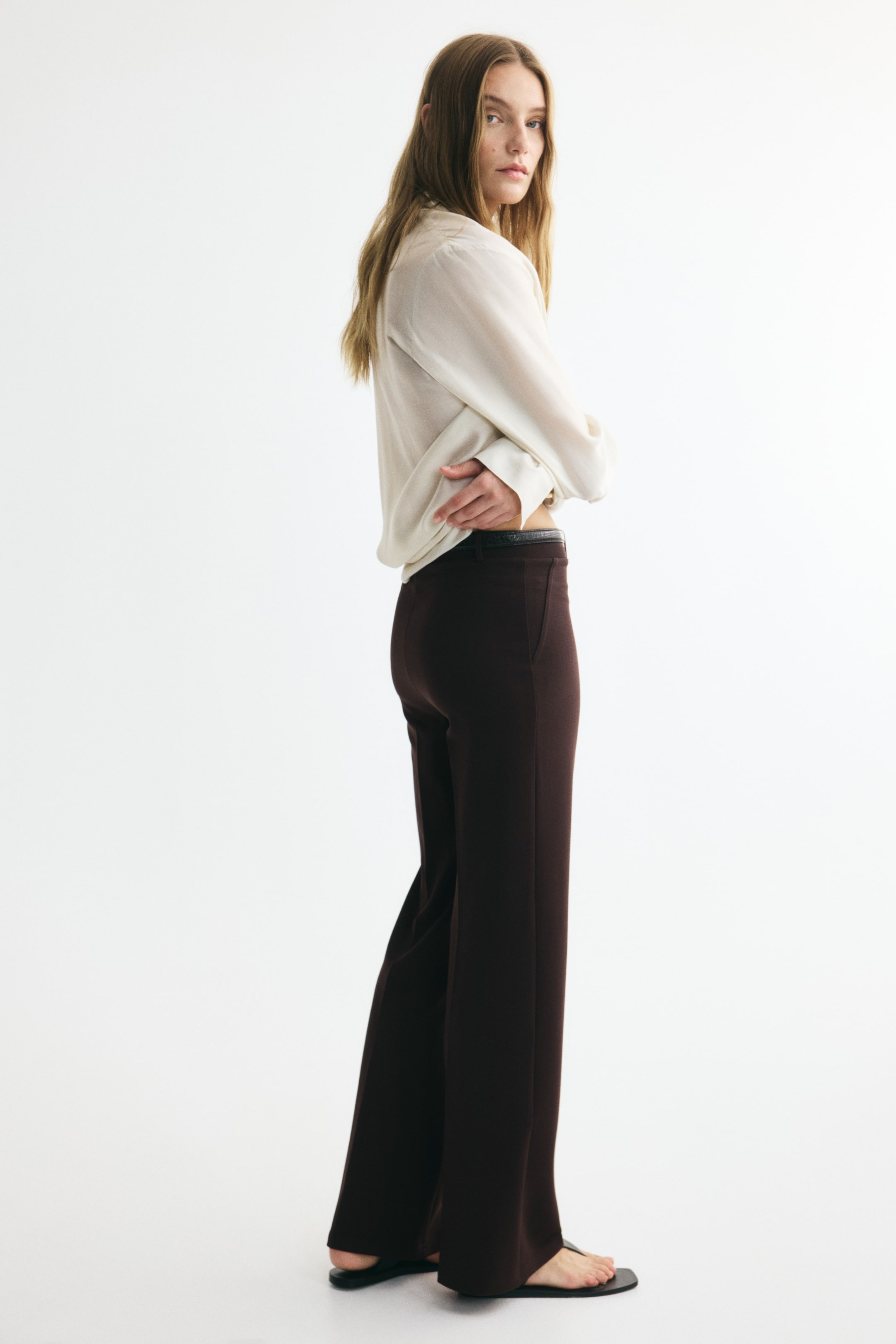 Pantalon droit avec ceinture