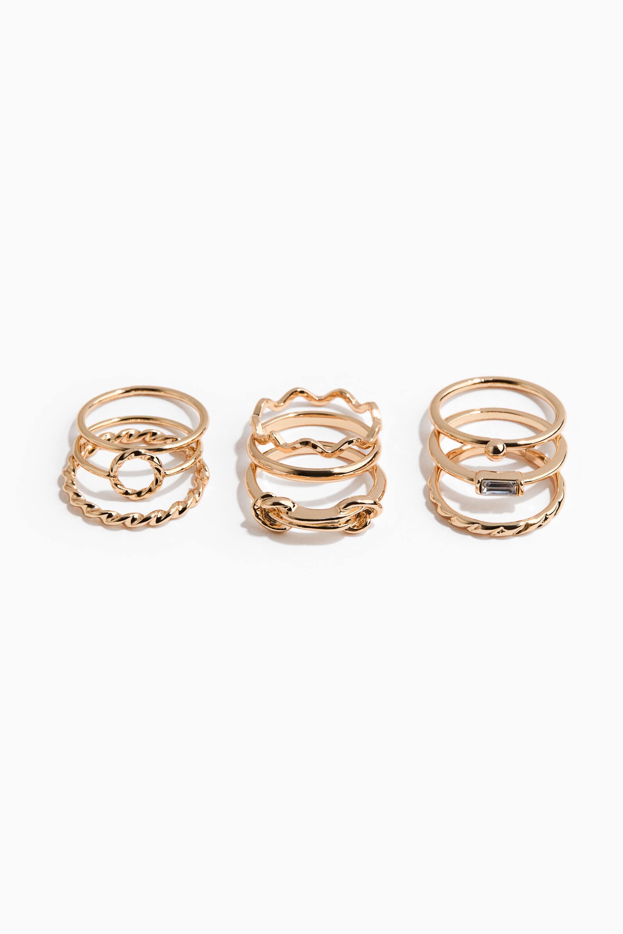 View larger image: 9-pack rings - Gold-coloured - Ladies | H&M 1
