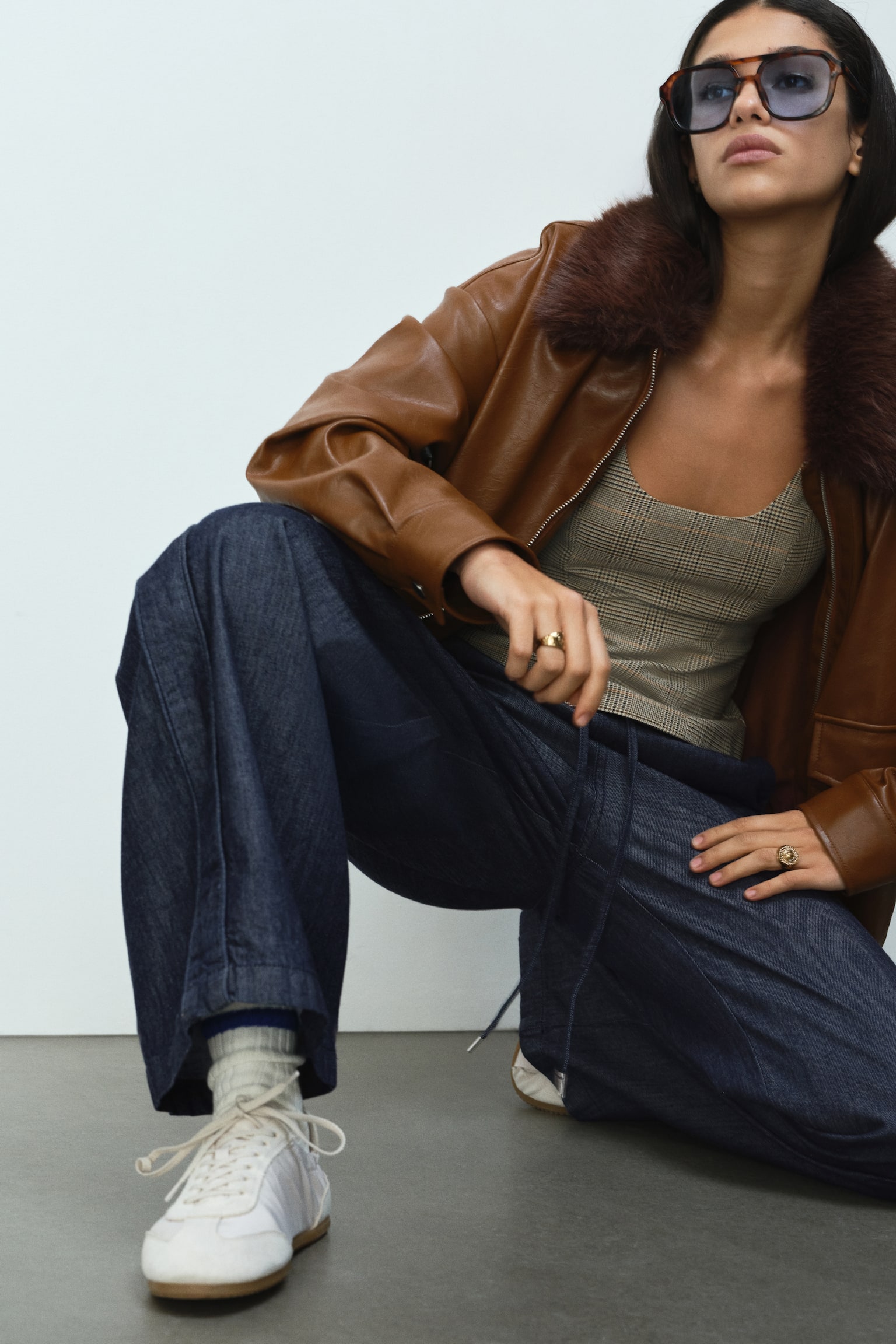 Denimhose mit Kordelzug - Dunkles Denimblau - 6