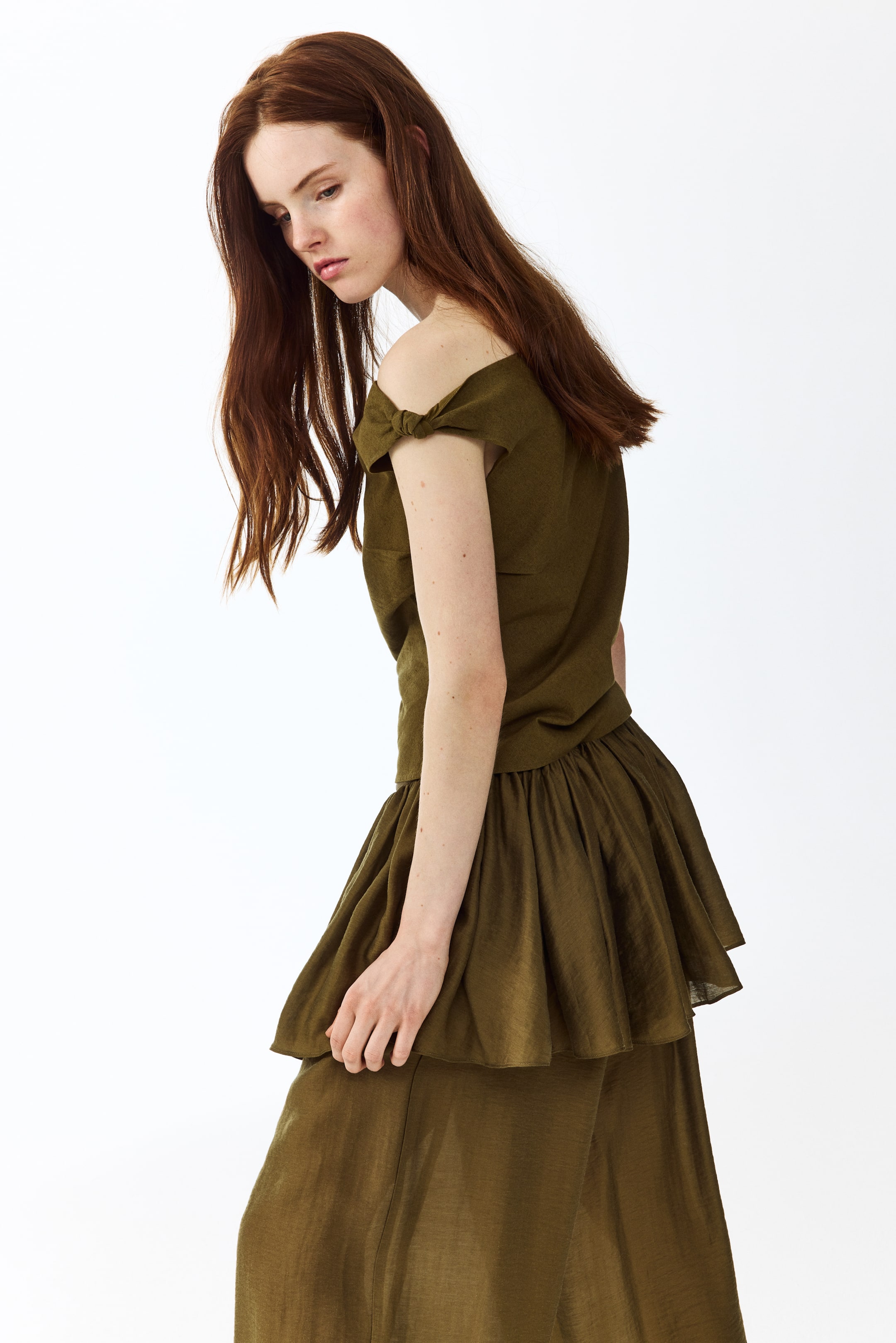 Knot-Detail One-Shoulder Top