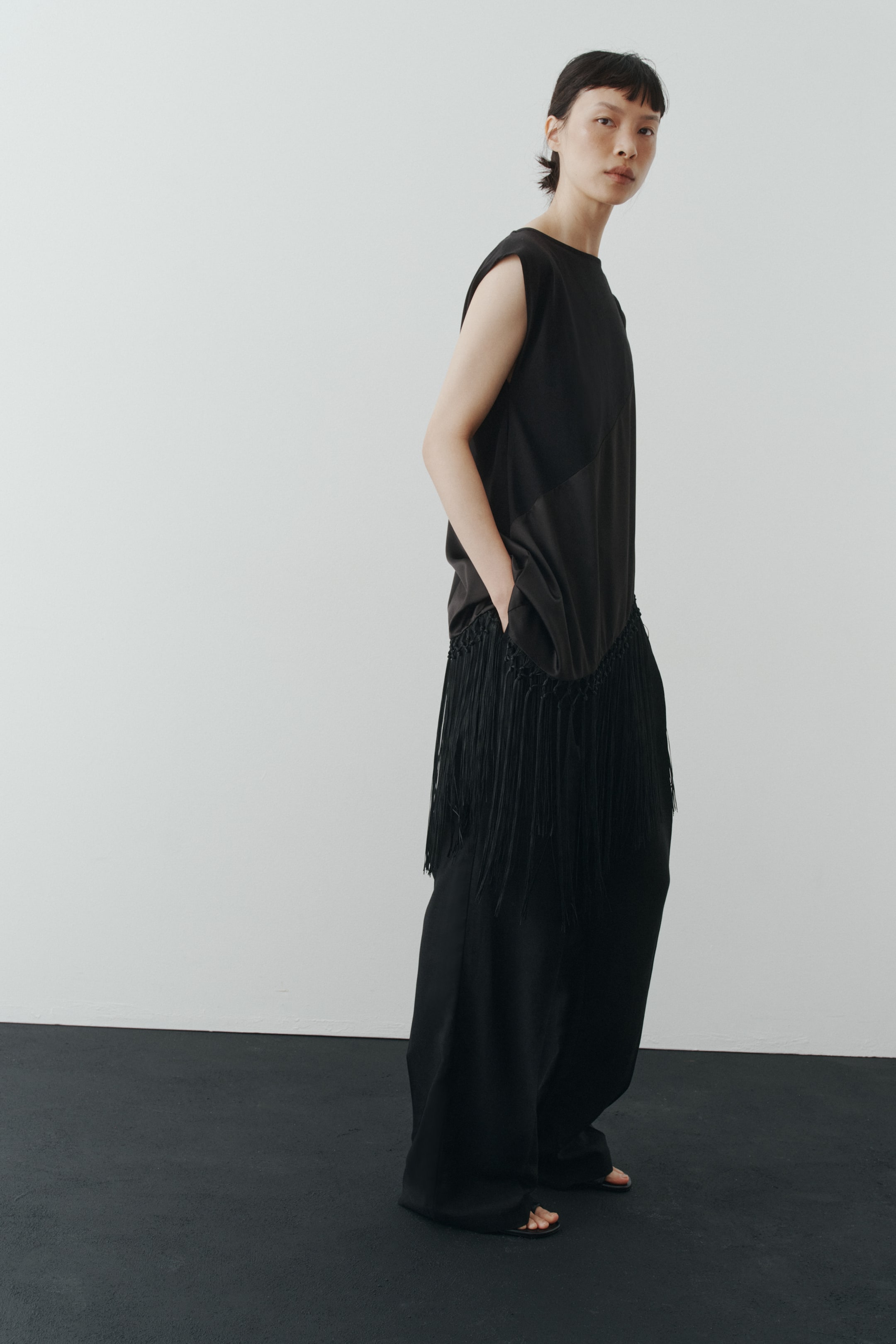Linen-Blend Dress Pants