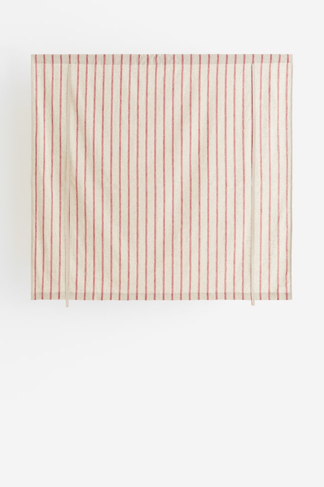 Linen-blend roll-up curtain - Natural white/Red/Cream/Striped - 2