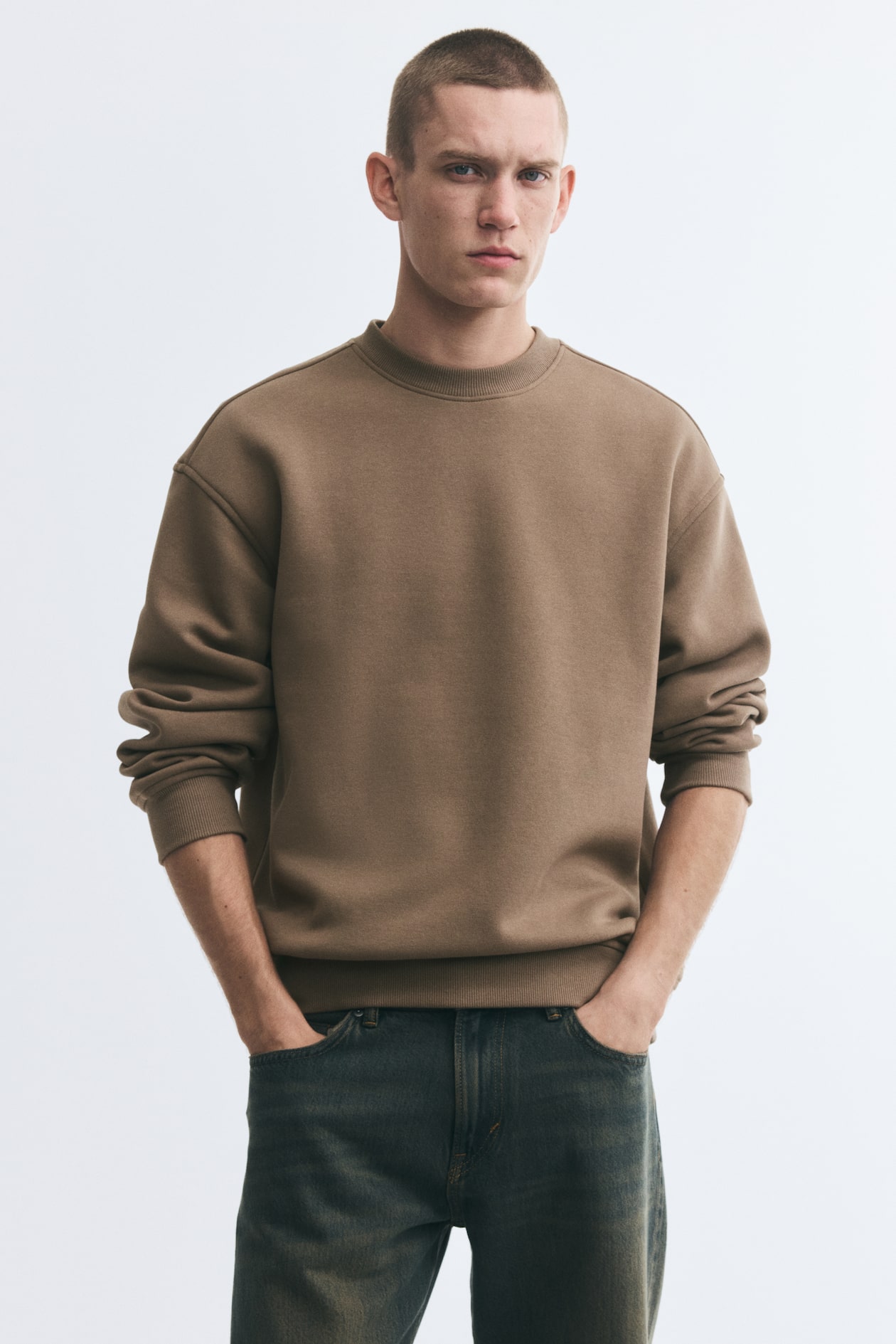 Loose Fit Sweatshirt - Cotton Blend, Midweight - Image 1