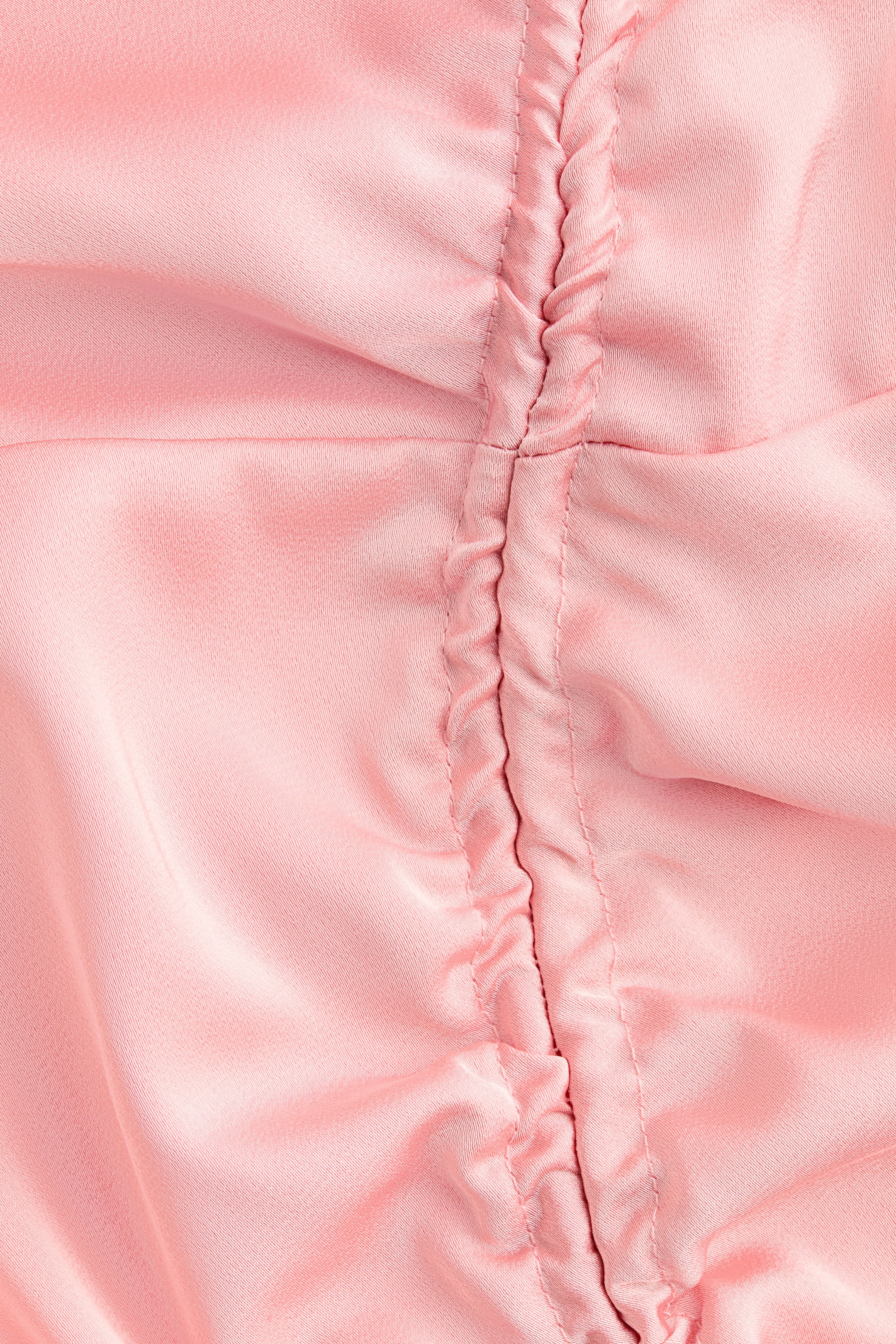 Drawstring-Detail Satin Dress