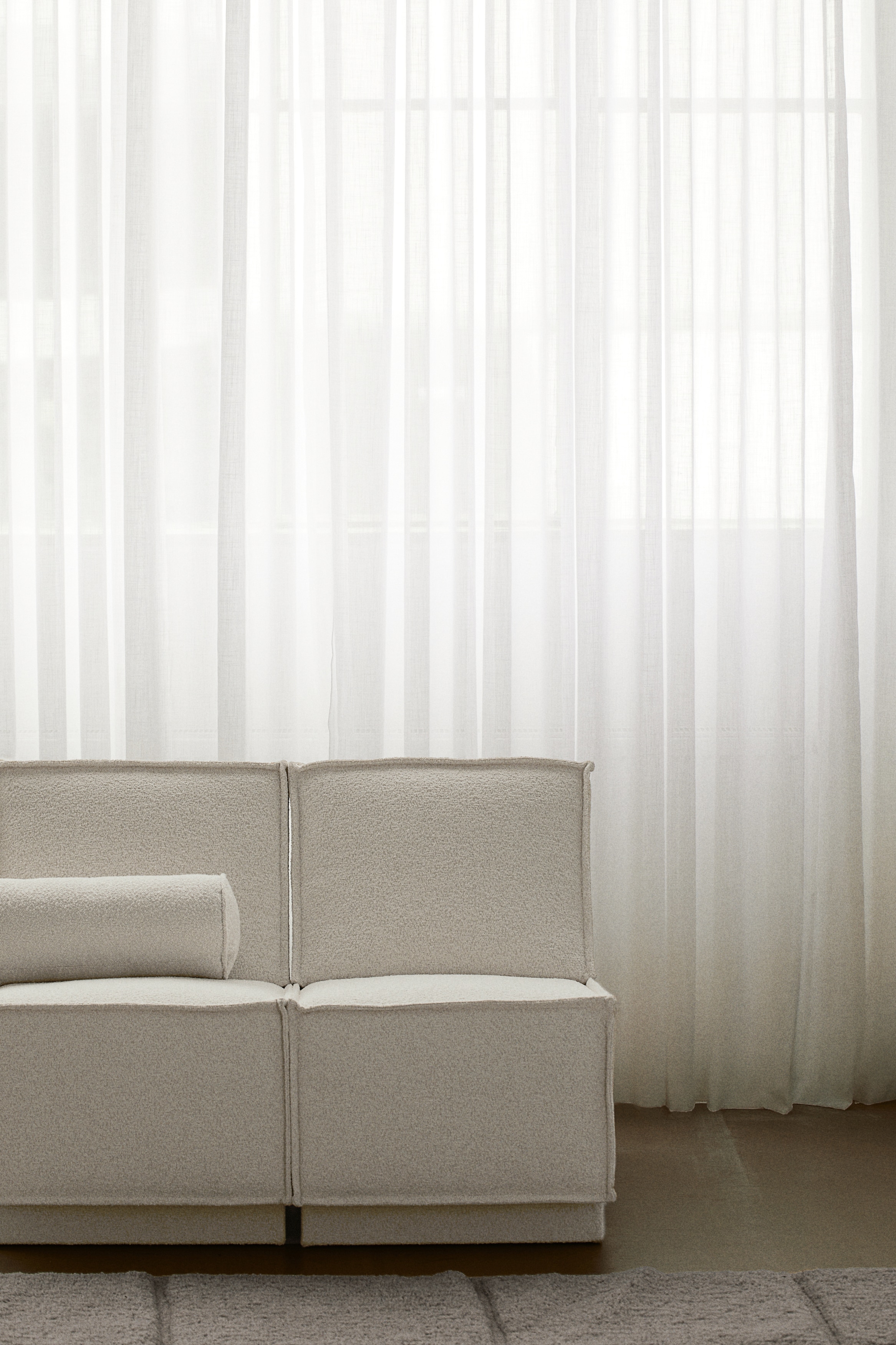 Modulfåtölj - Vit/Ljus dimbeige