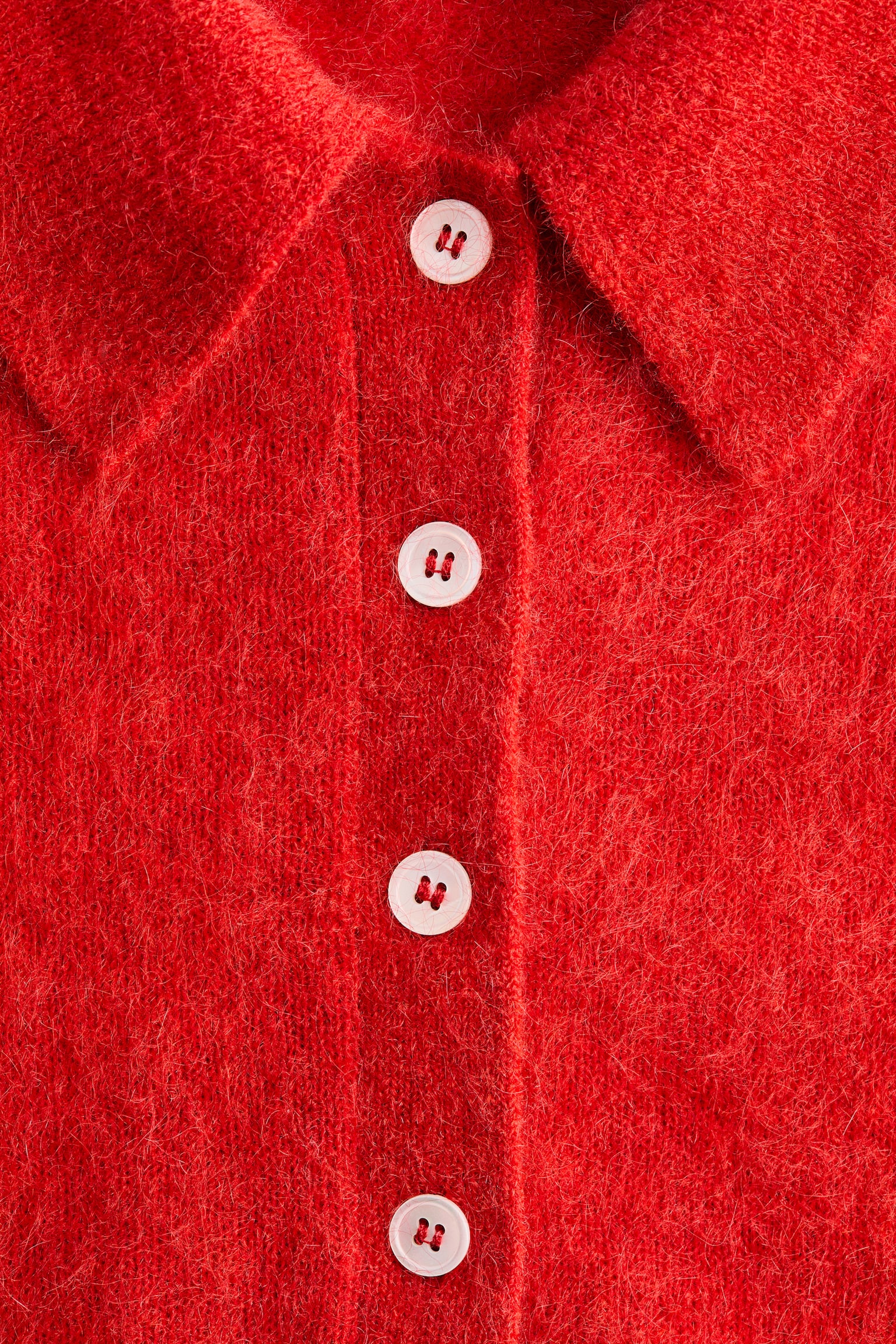 Mohair-blend polo shirt - Red - 7