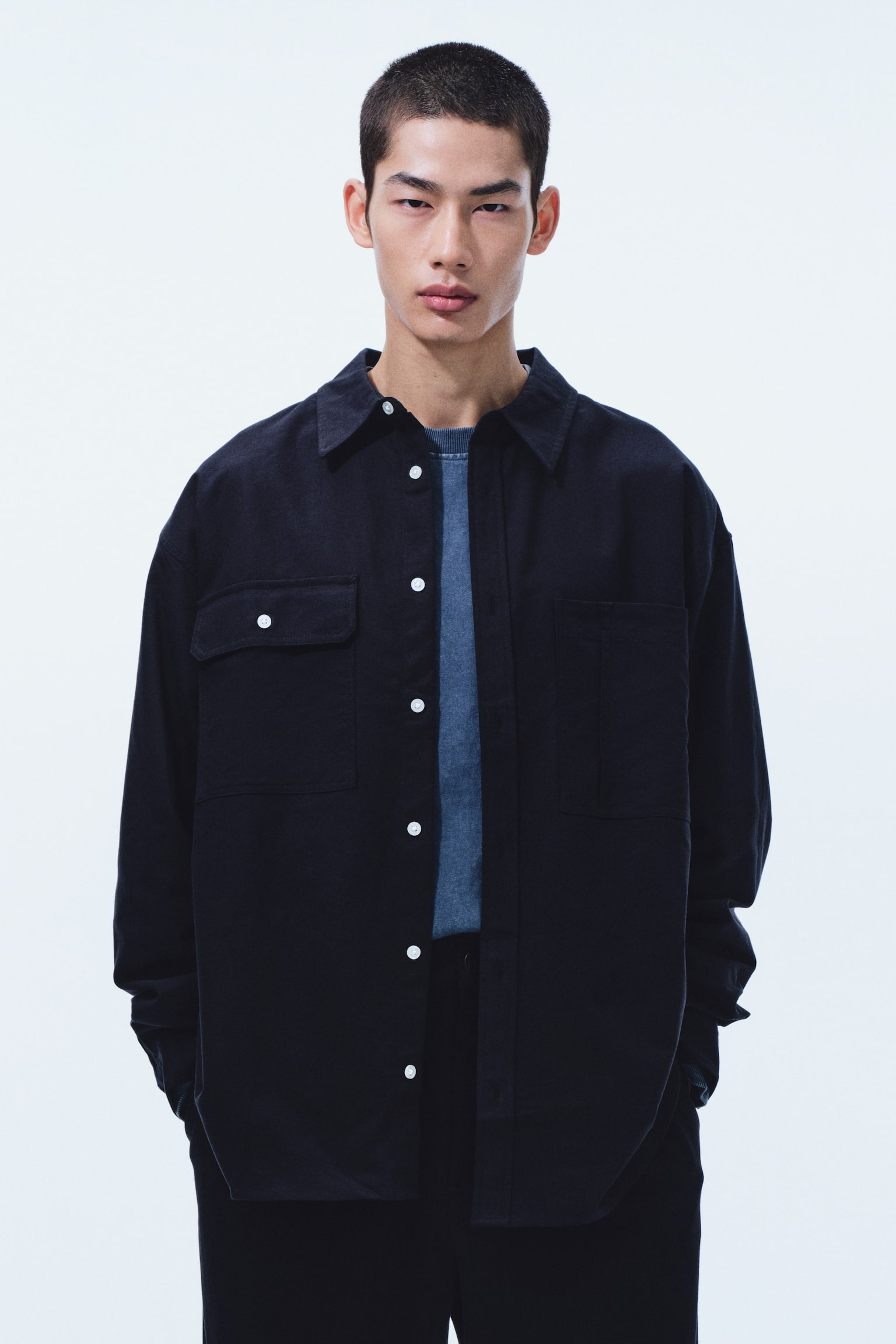 Loose Fit Tailored trousers - Black/Gray/Beige/Dark khaki green - 3