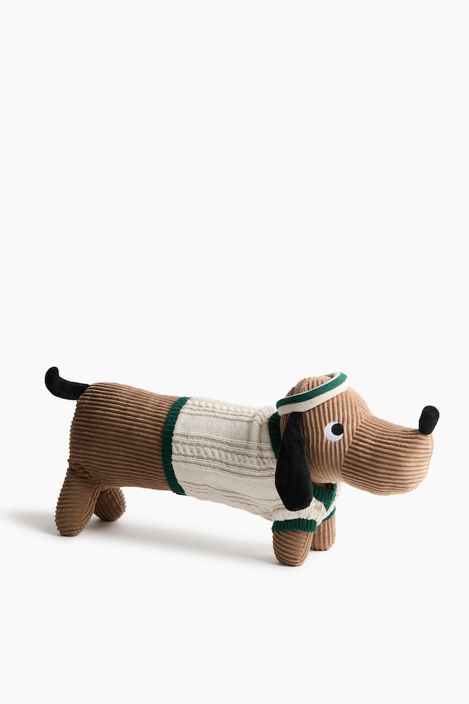 Dog Soft Toy - Dark beige/dachshund - 1