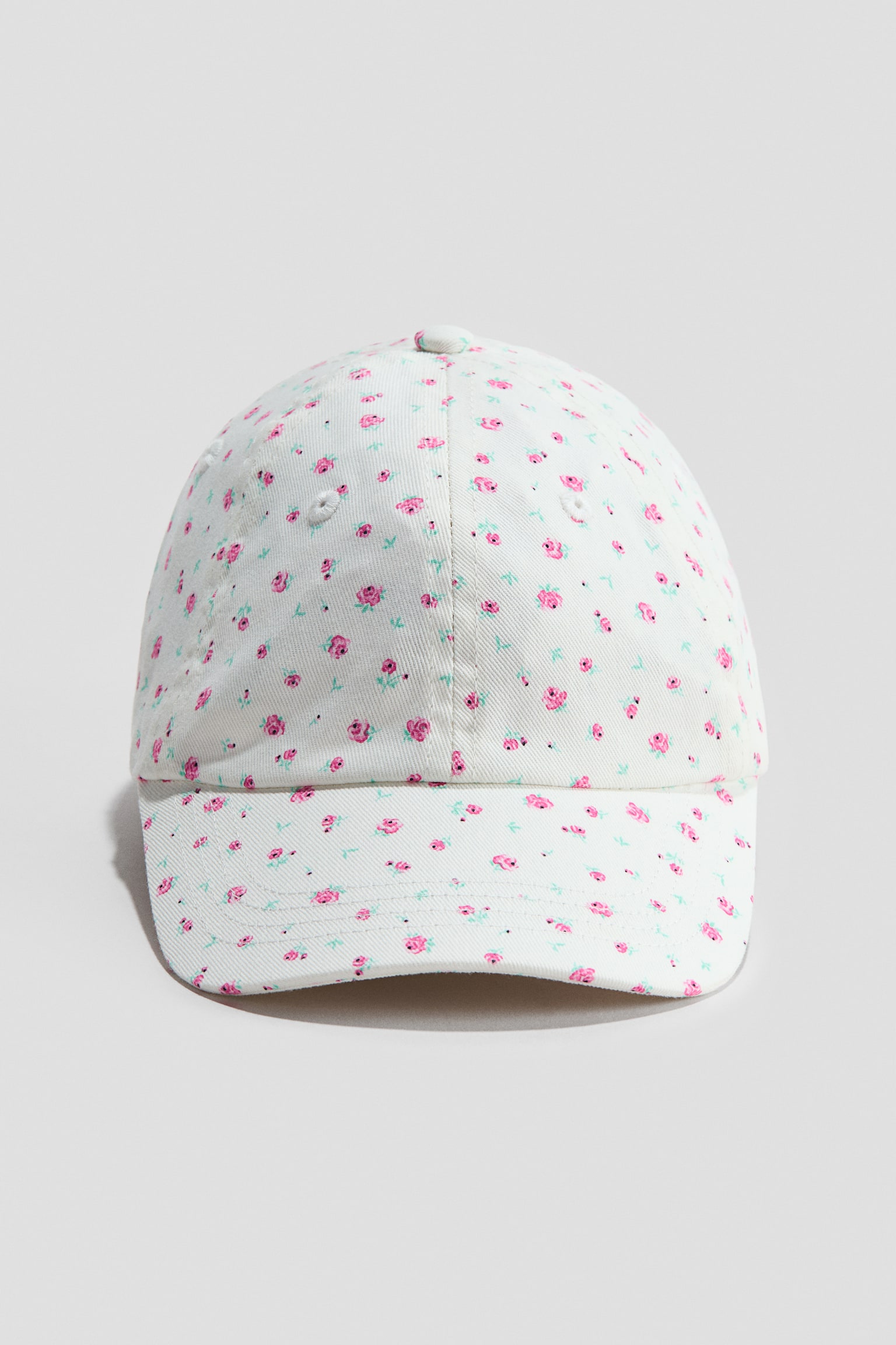 Cotton Twill Cap - White/floral/Light yellow/lemon/Pink/New York/Light dusty pink/cherries/Light pink/strawberries