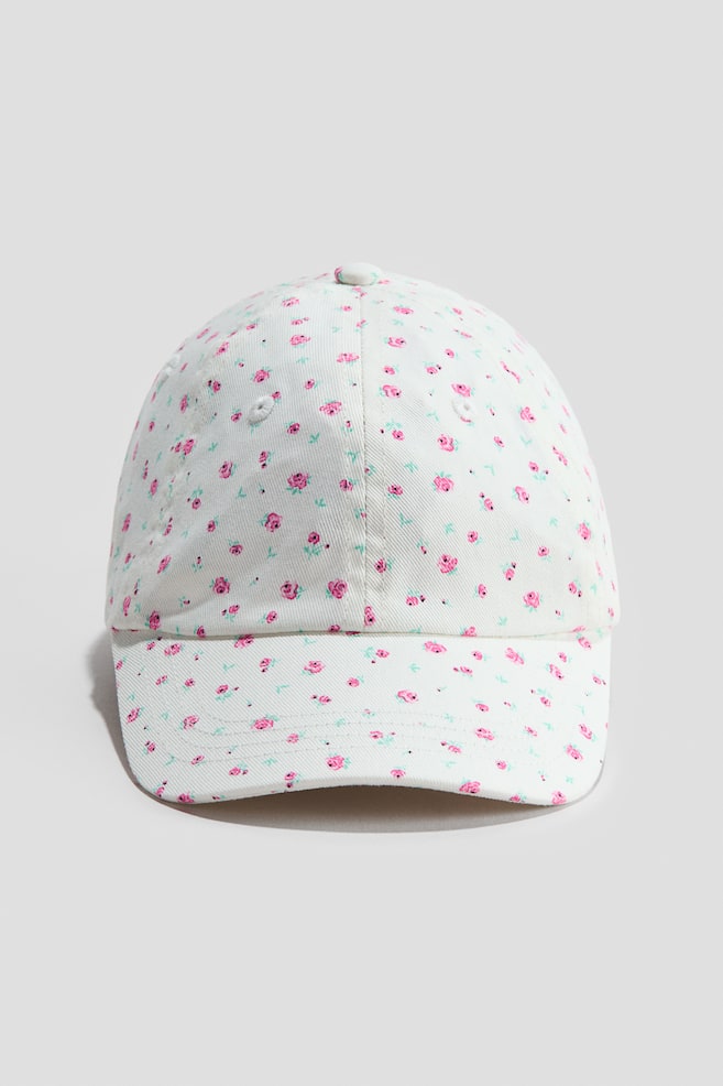 Boné em sarja de algodão - Branco/Floral/Rosa seco claro/Cerejas/Amarelo claro/Limão/Rosa/New York - 1