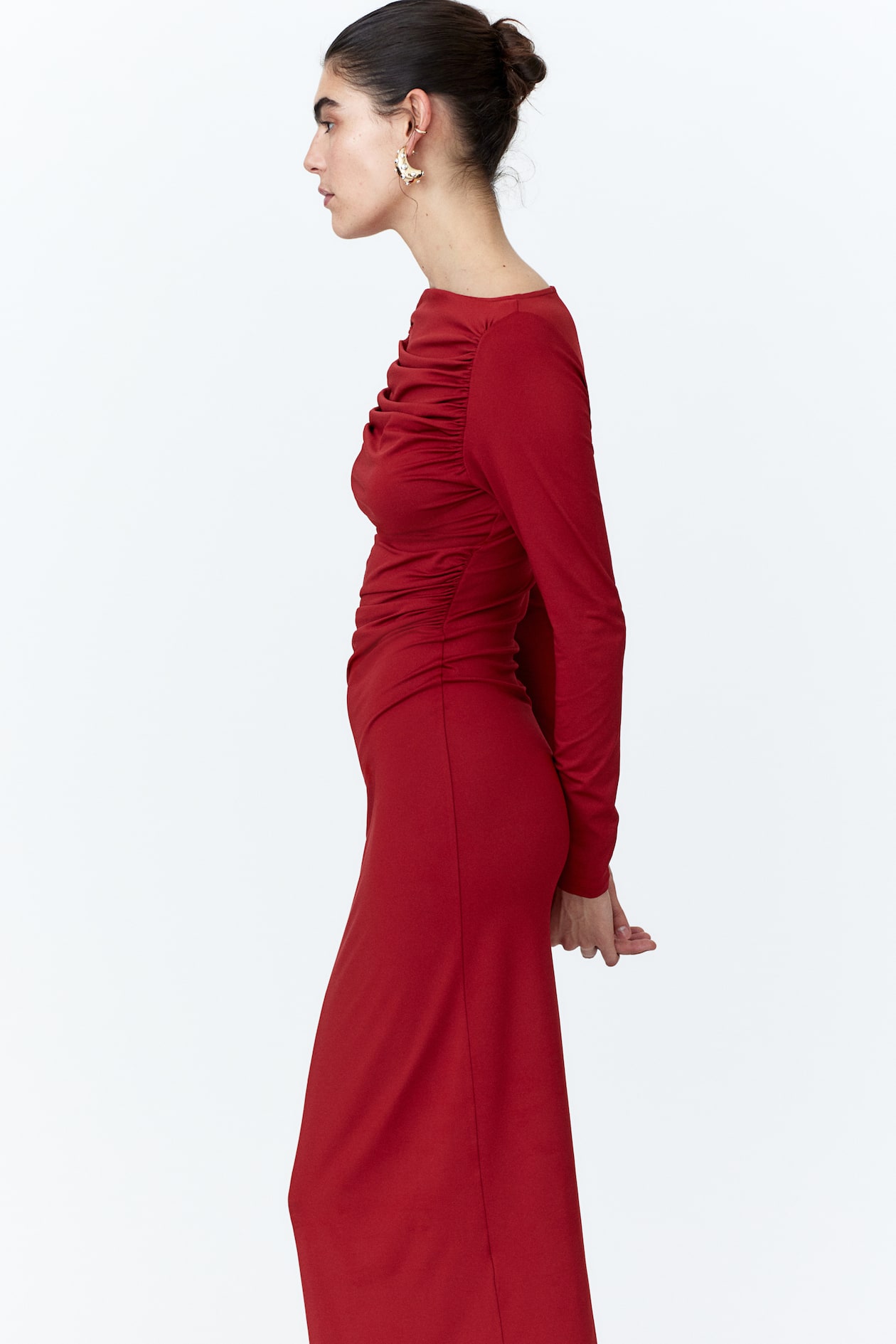 Dress Vestidos Rojos En H&m Vestido Ajustado Con Diseño