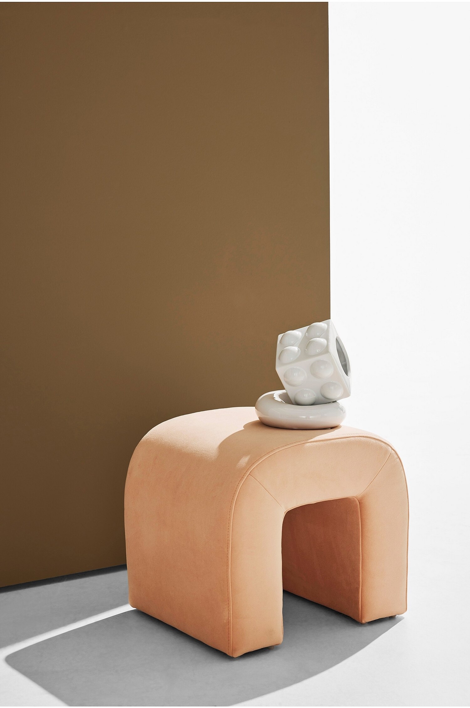 Odette Pouf - Rosa Albaricoque