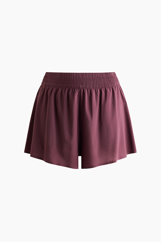 Layered sports shorts with pocket - Boysenberry/Black/Dusty mauve/Mountain green/Chocolate plum/Dark clay grey/Lilac/White/Plum/Blush/Amazonite blue/Butter yellow - 1