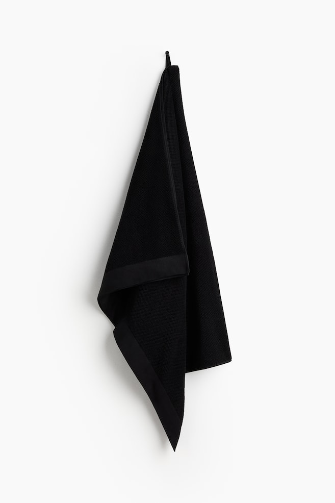 Toalla de baño en terry de algodón - Negro/Blanco/Café oscuro/Verde oscuro/Verde salvia/Anaranjado - 1