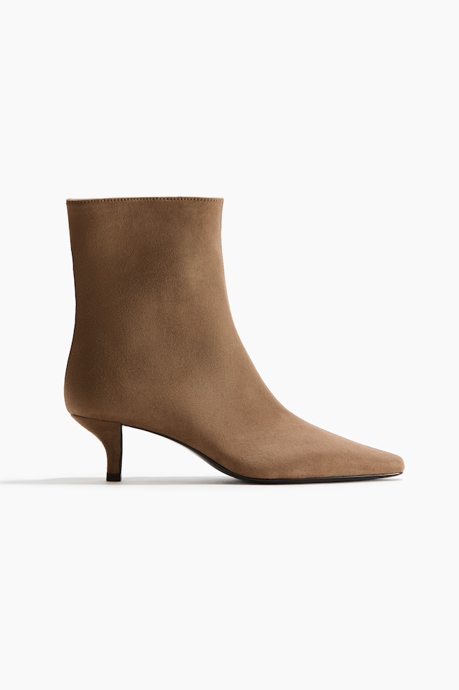 Heeled ankle boots - Dark beige/Black/Dark brown - 1