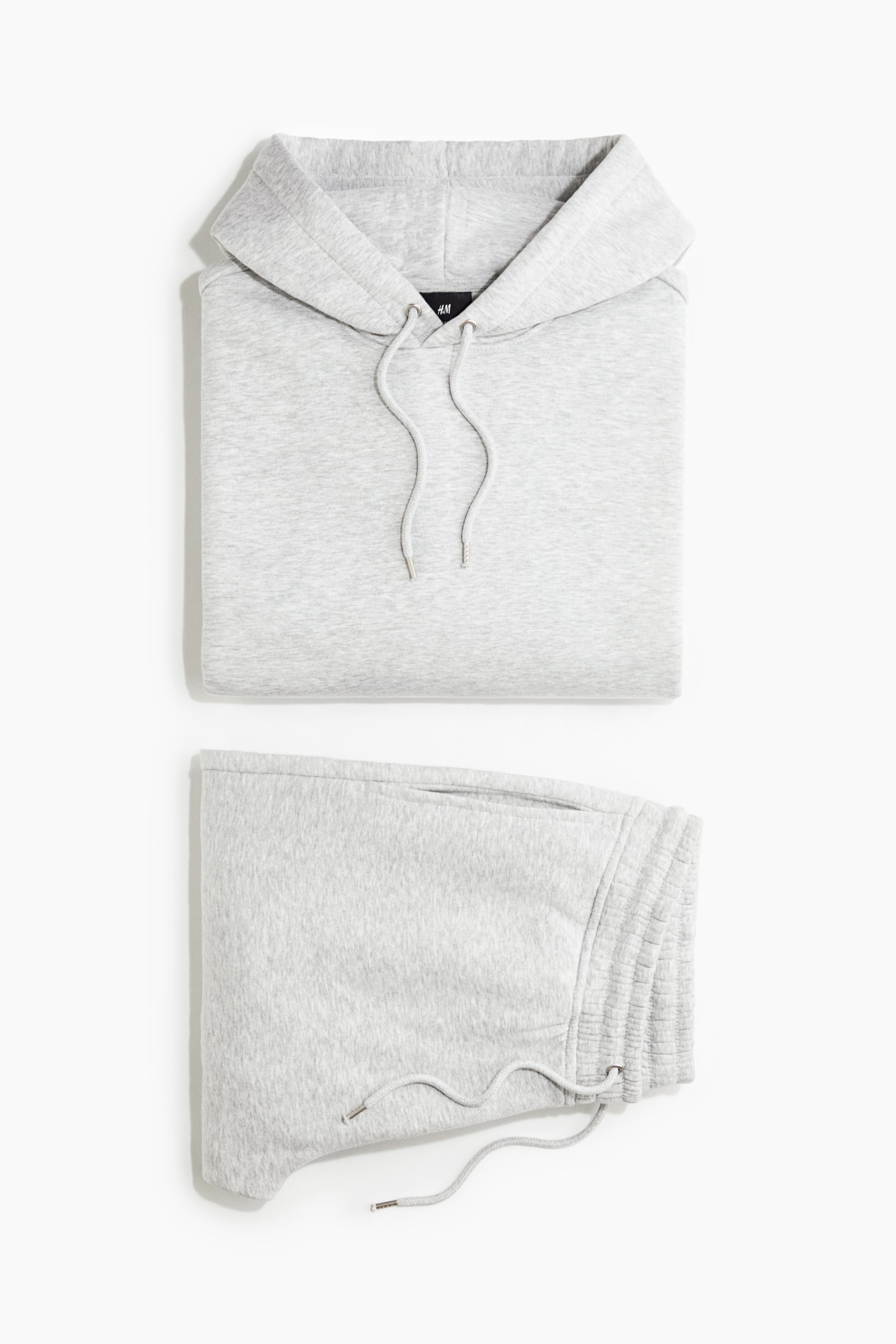 View larger image: 2-piece Loose Fit hoodie and joggers set - Light grey marl - Men | H&M 1