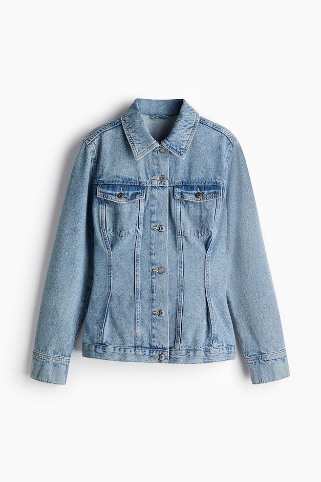 Tapered-waist denim jacket - Light denim blue - 1