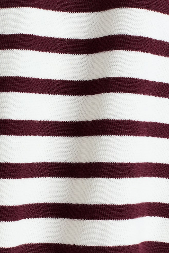 Maglia in cotone - White/Dark red striped/Bianco/verde scuro righe - 1