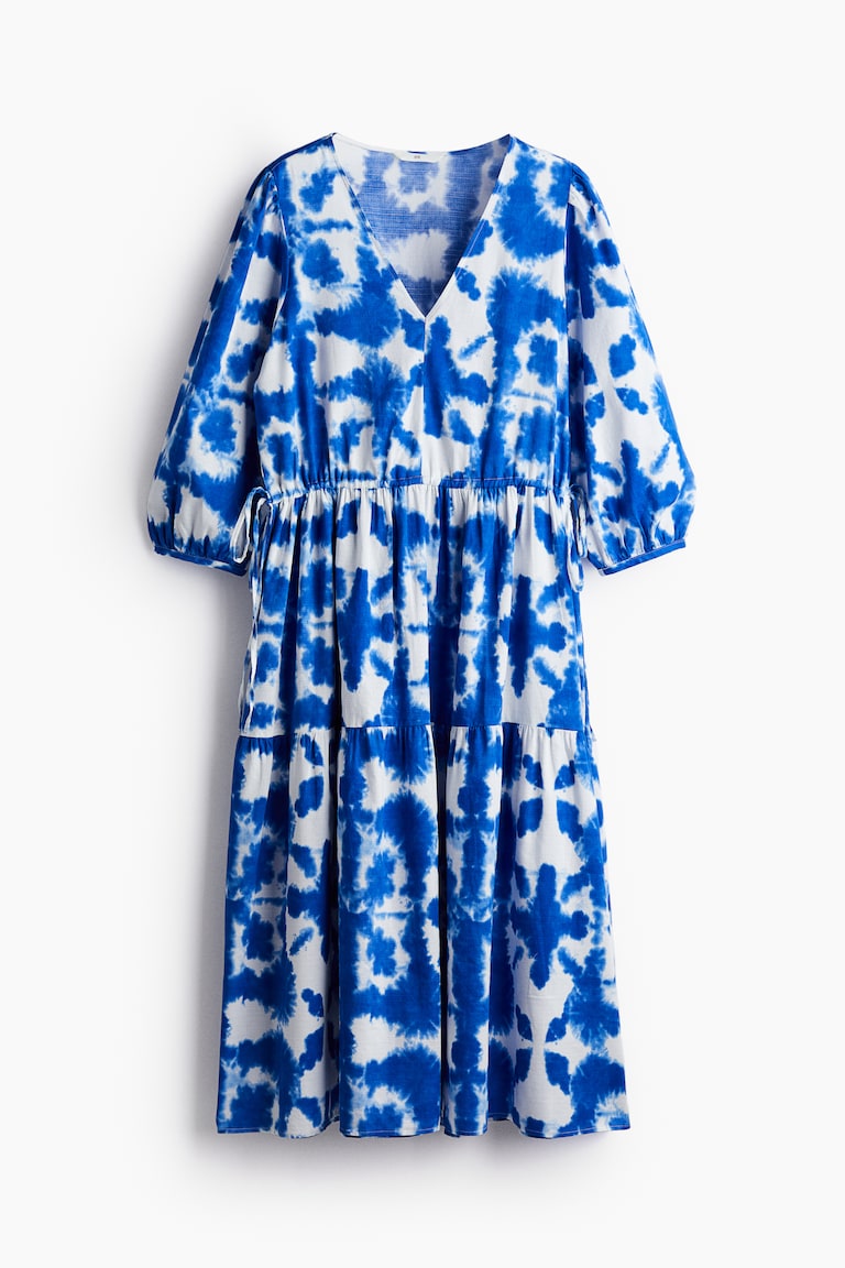 tie dye blue and white dress W&W Goddess Kaftan main image 0