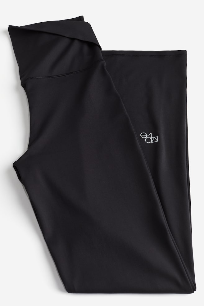 SoftMove™ Flared sports tights - Black/Cream/Dark grey - 4
