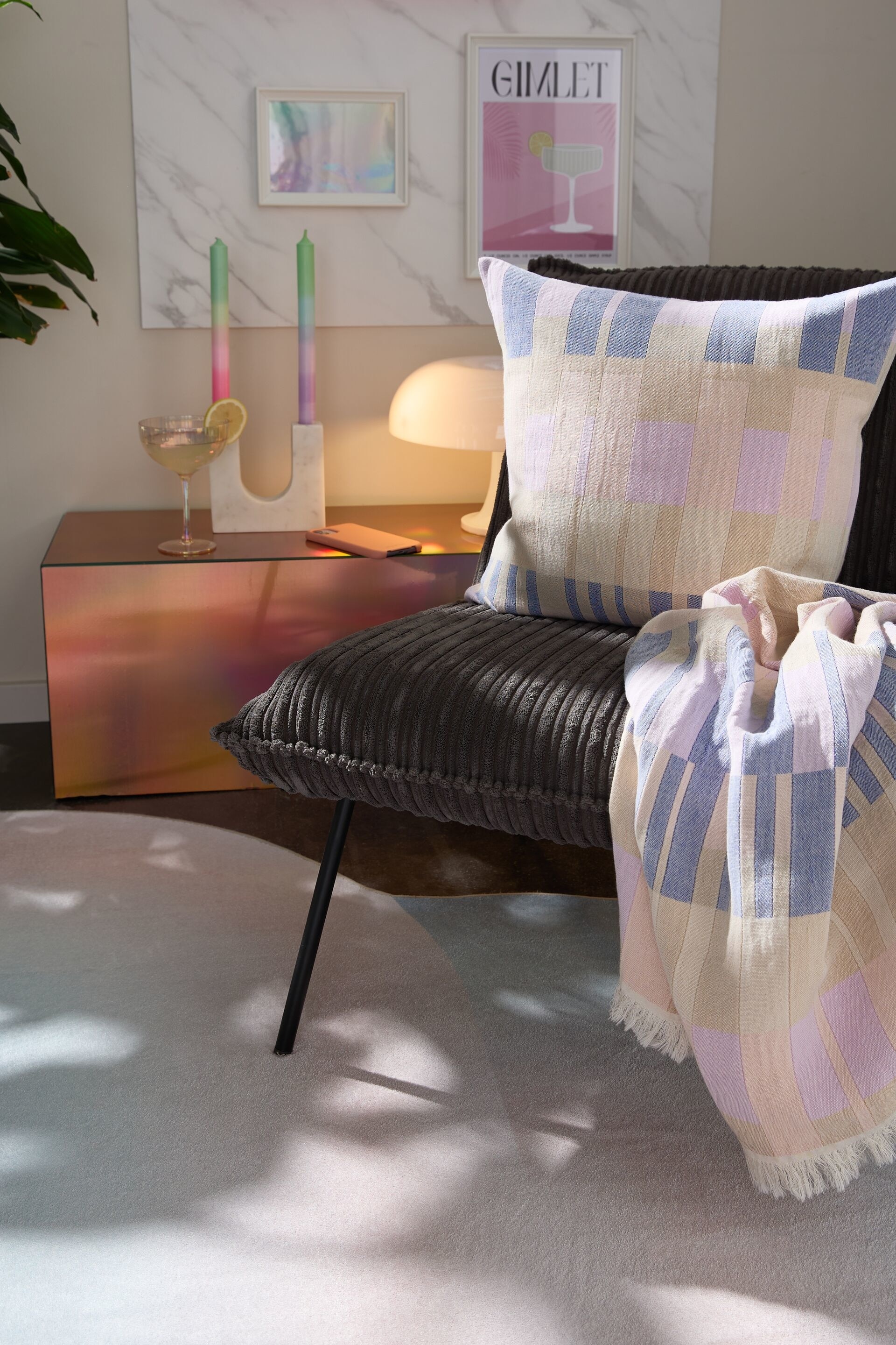 Housse De Coussin Nico - Multicouleur/mauve/Multicouleur/jaune