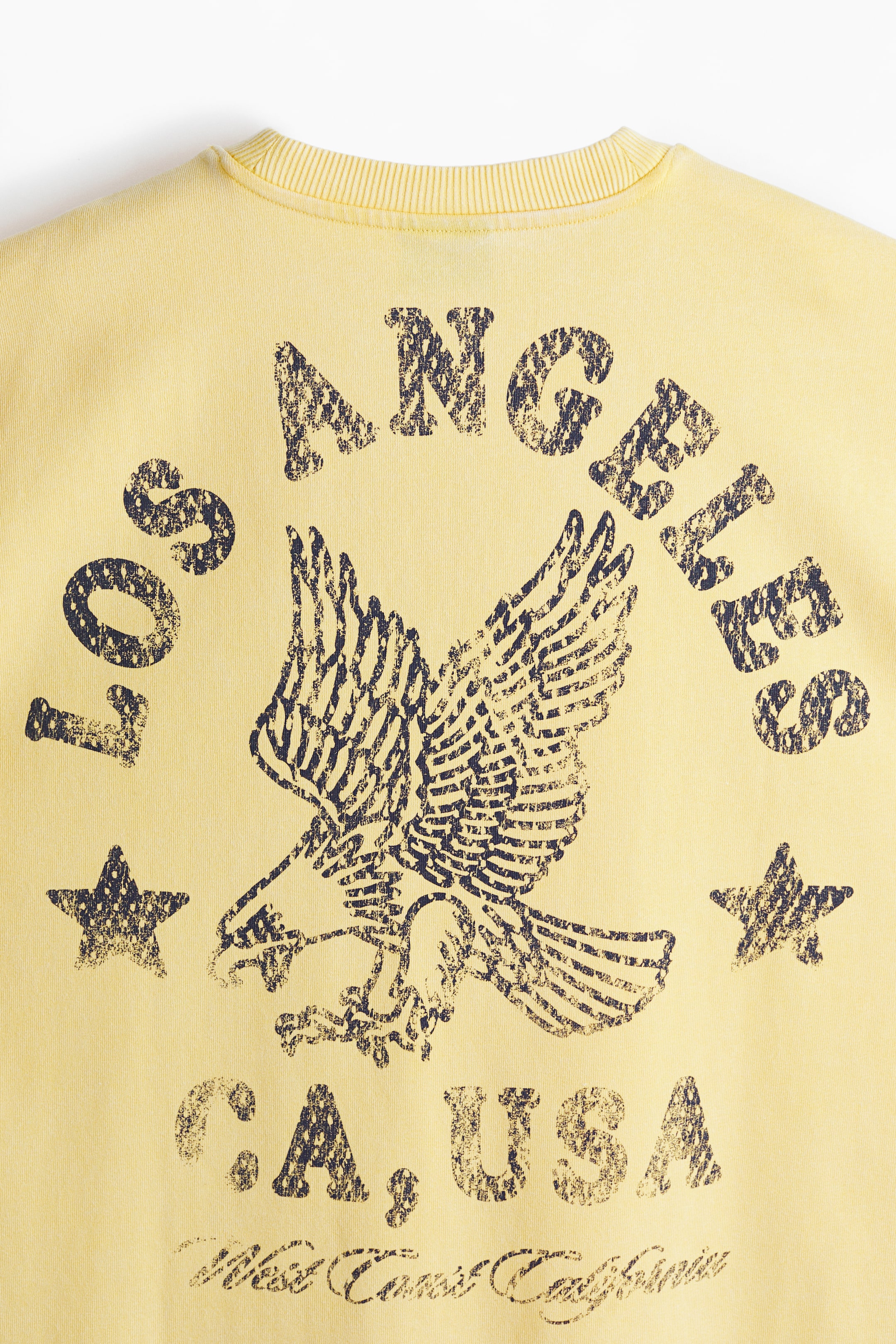 View larger image: Oversized Fit Boxy-style t-shirt - Yellow/California - Men | H&M US 2