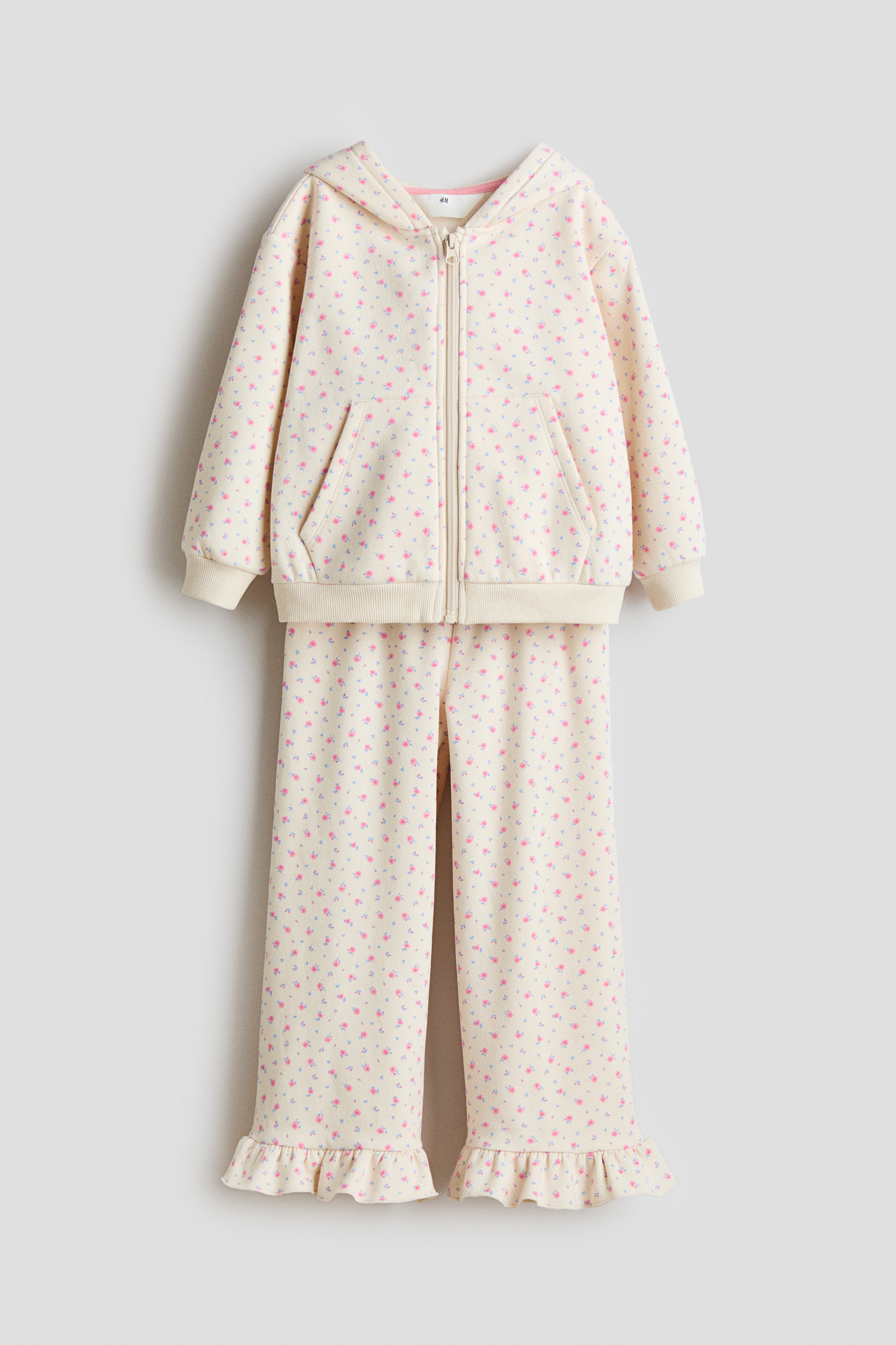 H & M - 2-teiliges Sweatshirt-Set mit Print - Beige - Kinder