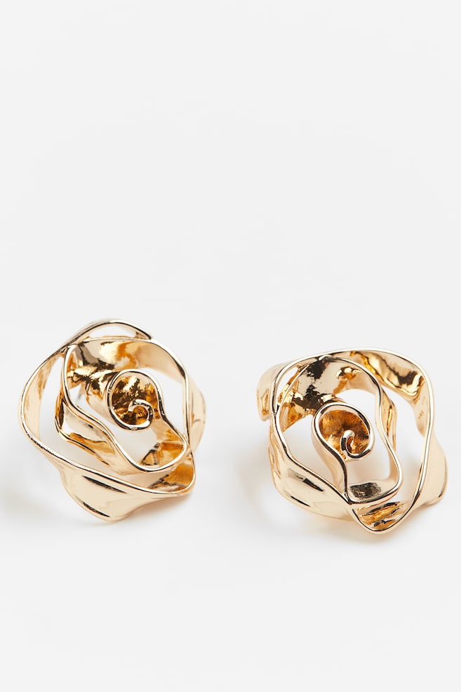 Rose earrings - Gold-coloured - 1