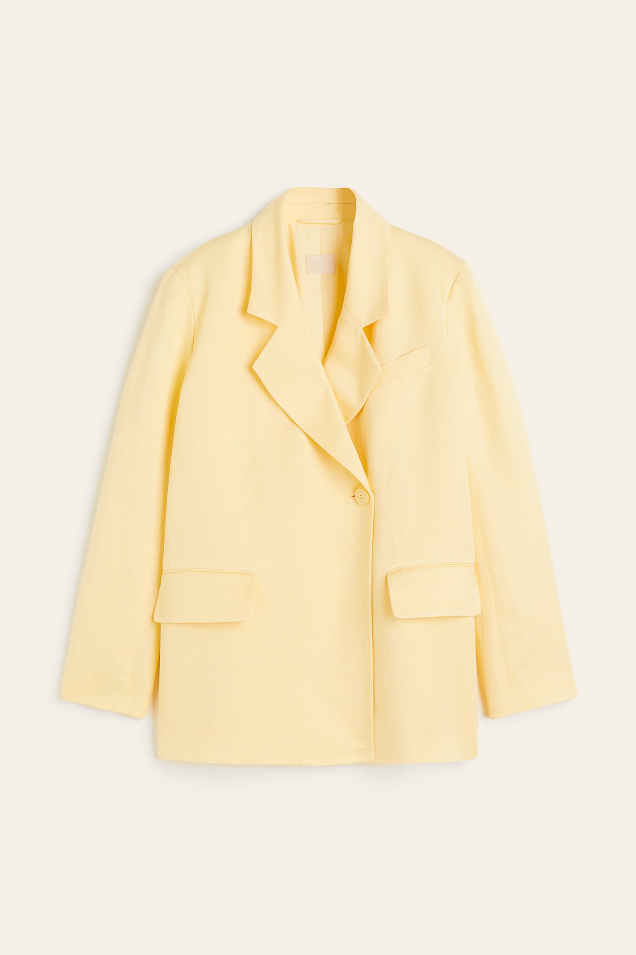 Blazer En Lin Jaune Vif XXI – Taille S – Occasion En Très Bon état Pour Look Business