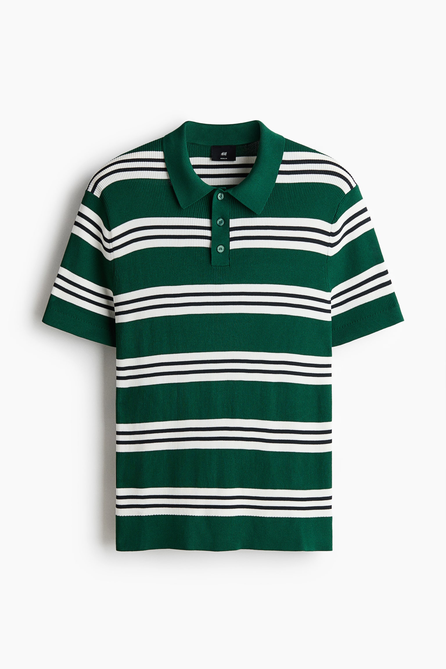 Regular Fit Polo shirt - Green/Striped/Blue/Striped - 2