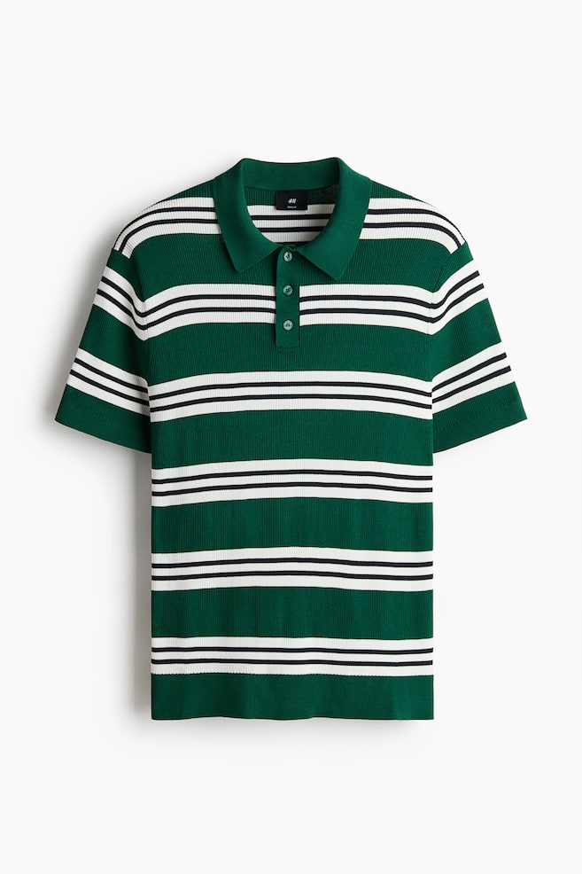 Regular Fit Polo shirt - Green/Striped/Blue/Striped - 1