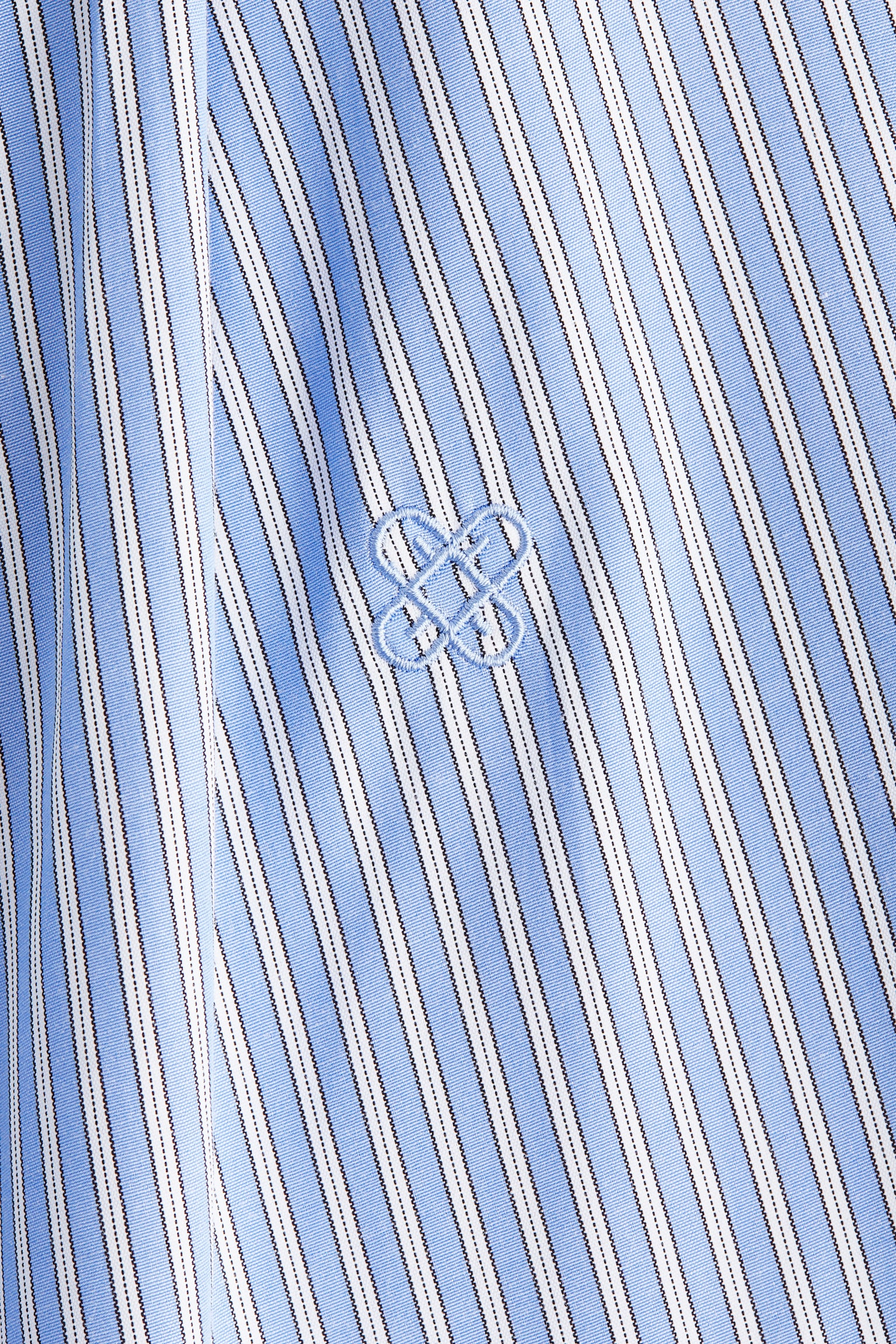 Tie-detail shirt - 블루/스트라이프/화이트 - 5