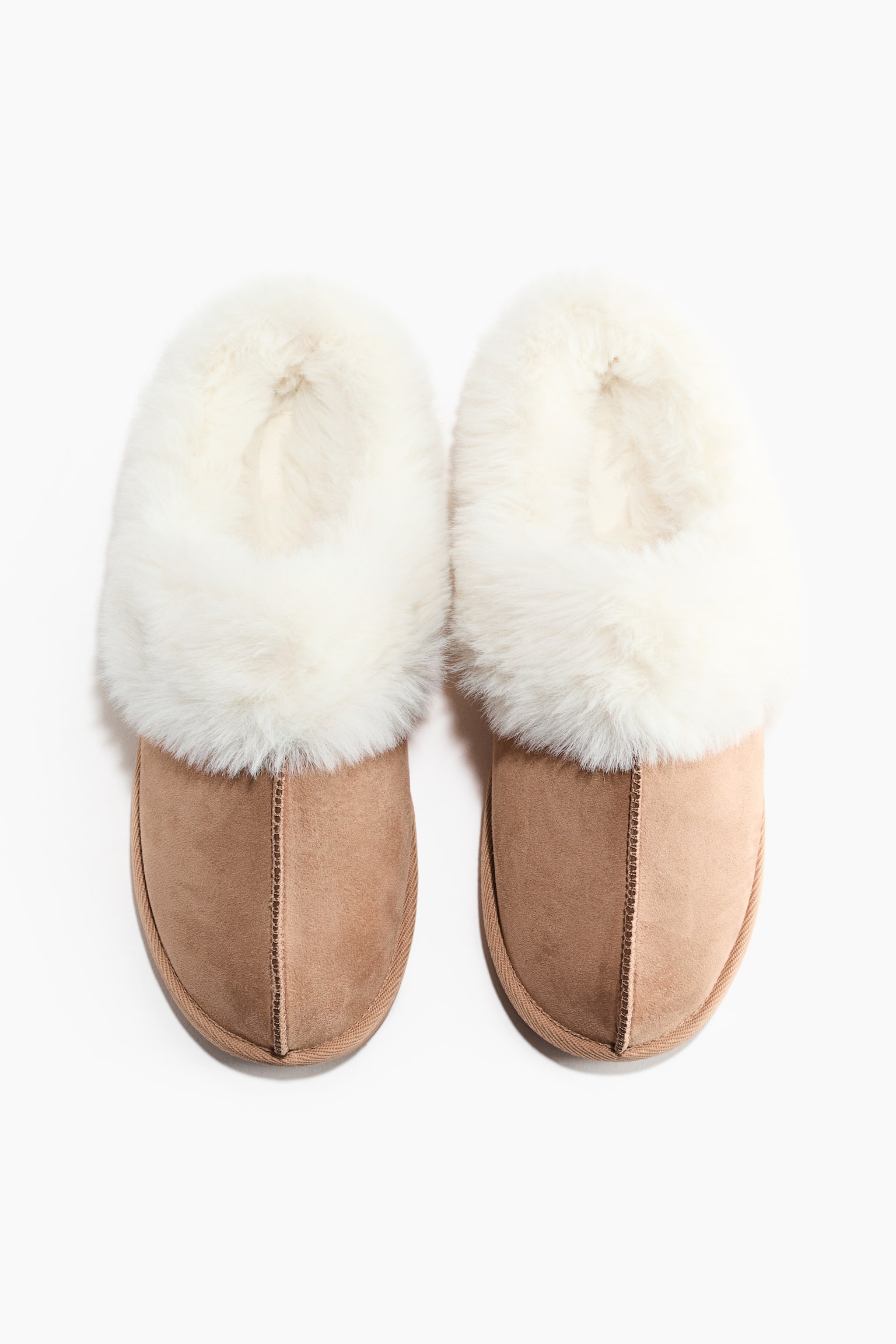 Женские тапочки H&M Warm-Lined Slippers, цвет: Бежевый — фото 4