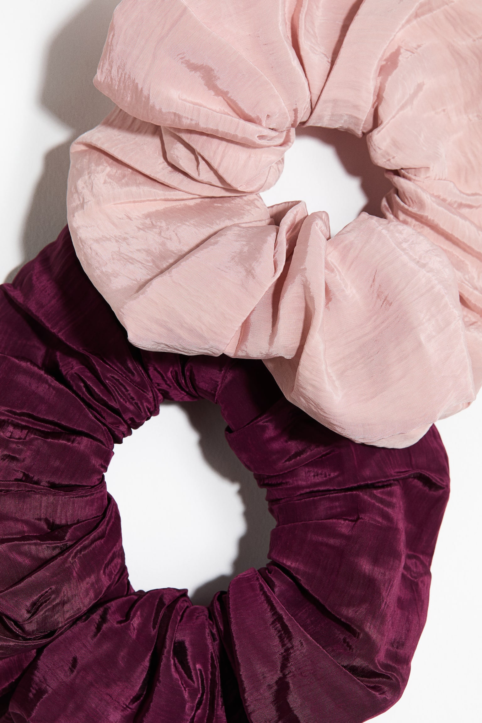 2-pack scrunchies - ורוד פודרה/בורדו - 2