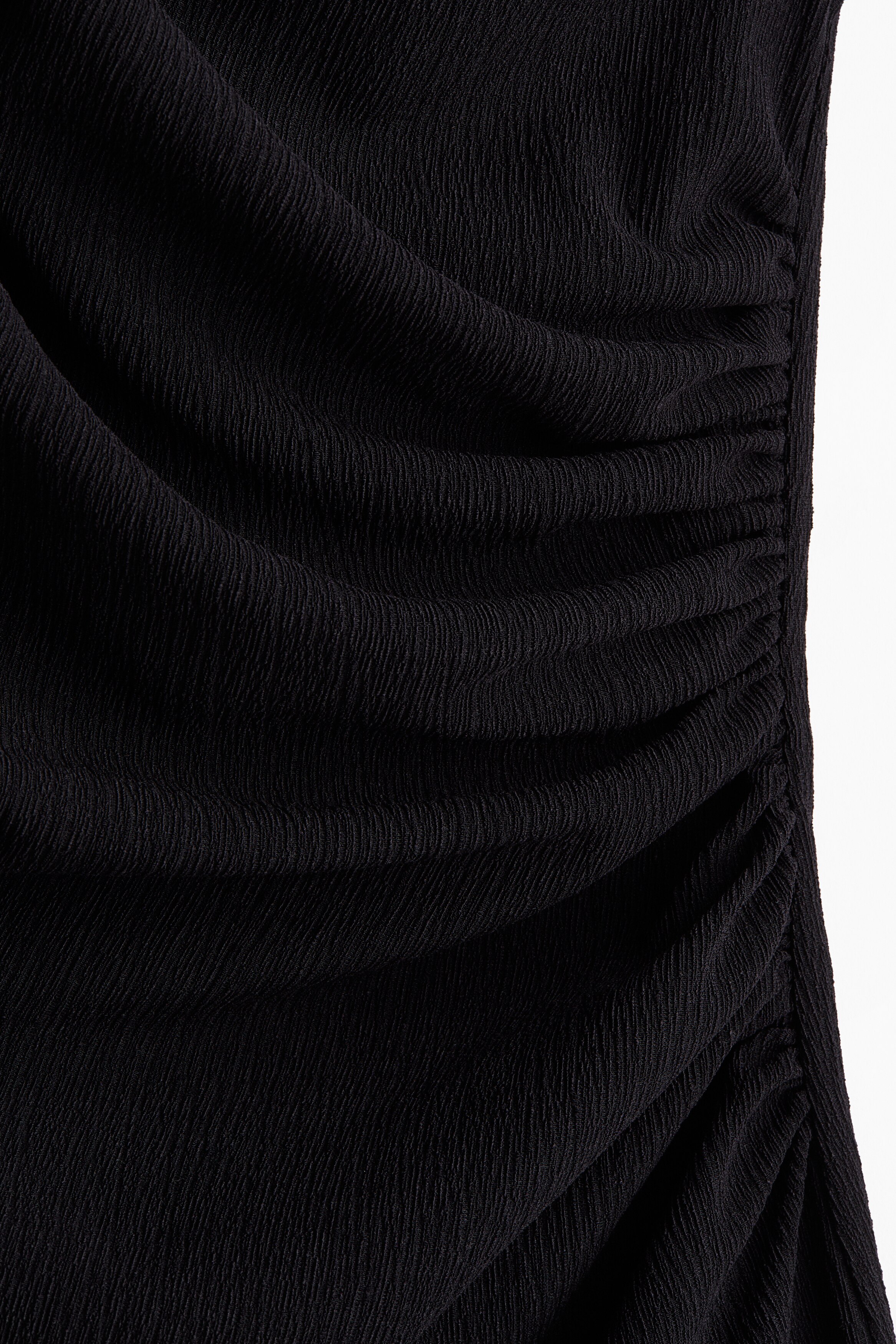 Draped one-shoulder dress