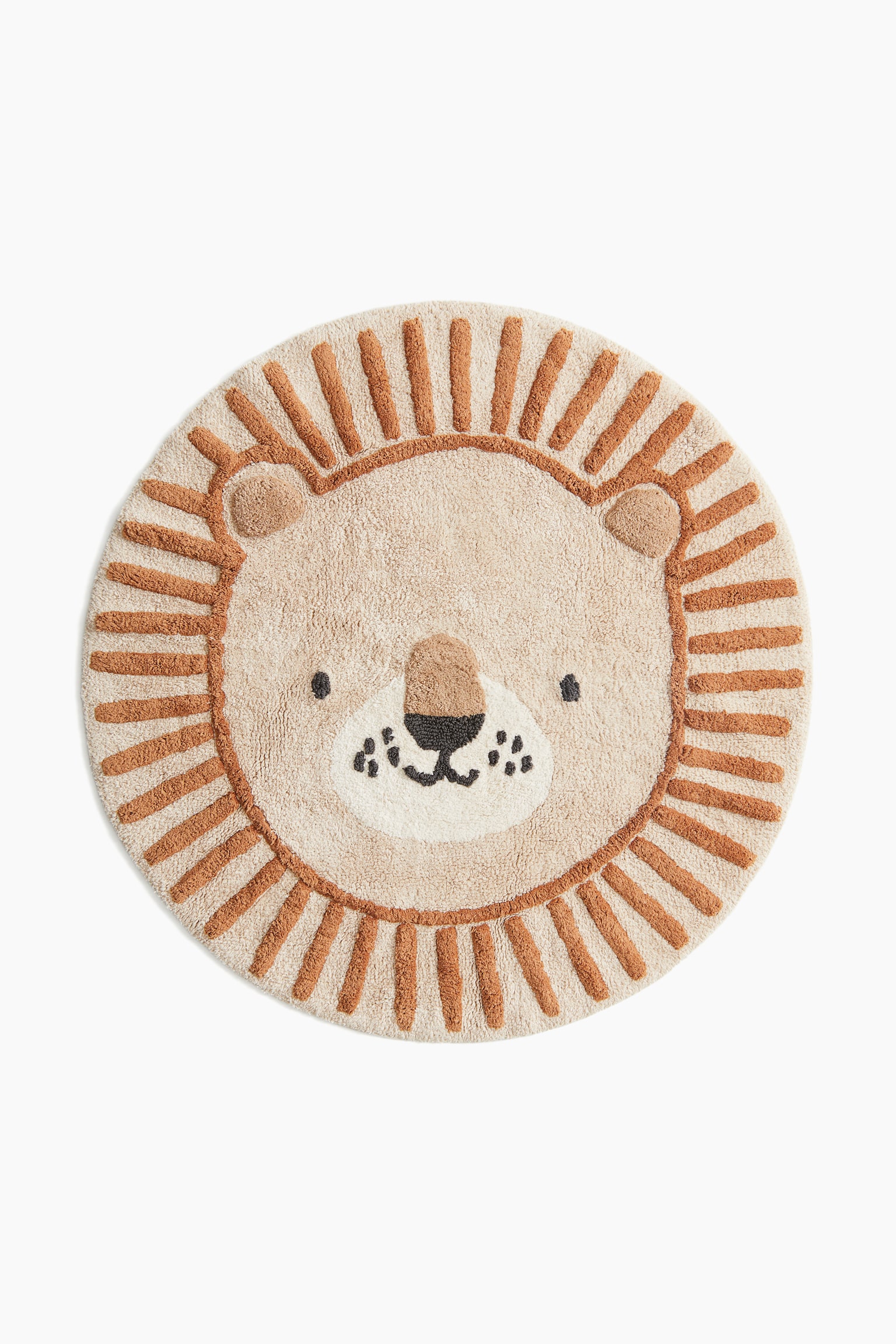 Round cotton rug - Beige/Lion - 1