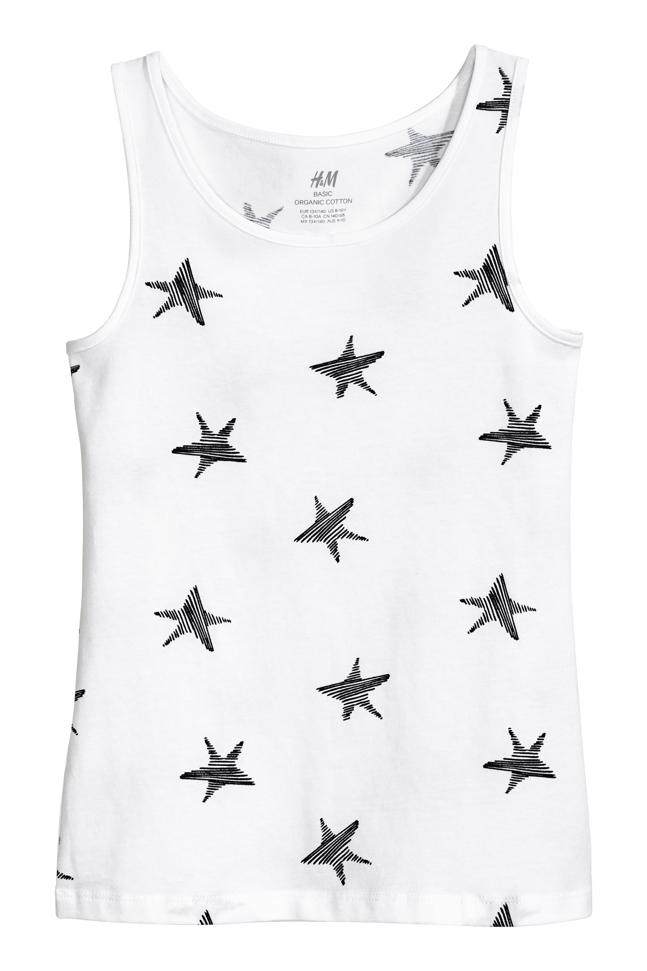 View larger image: 2-pack jersey vest tops - White/Stars - Kids | H&M GB 1