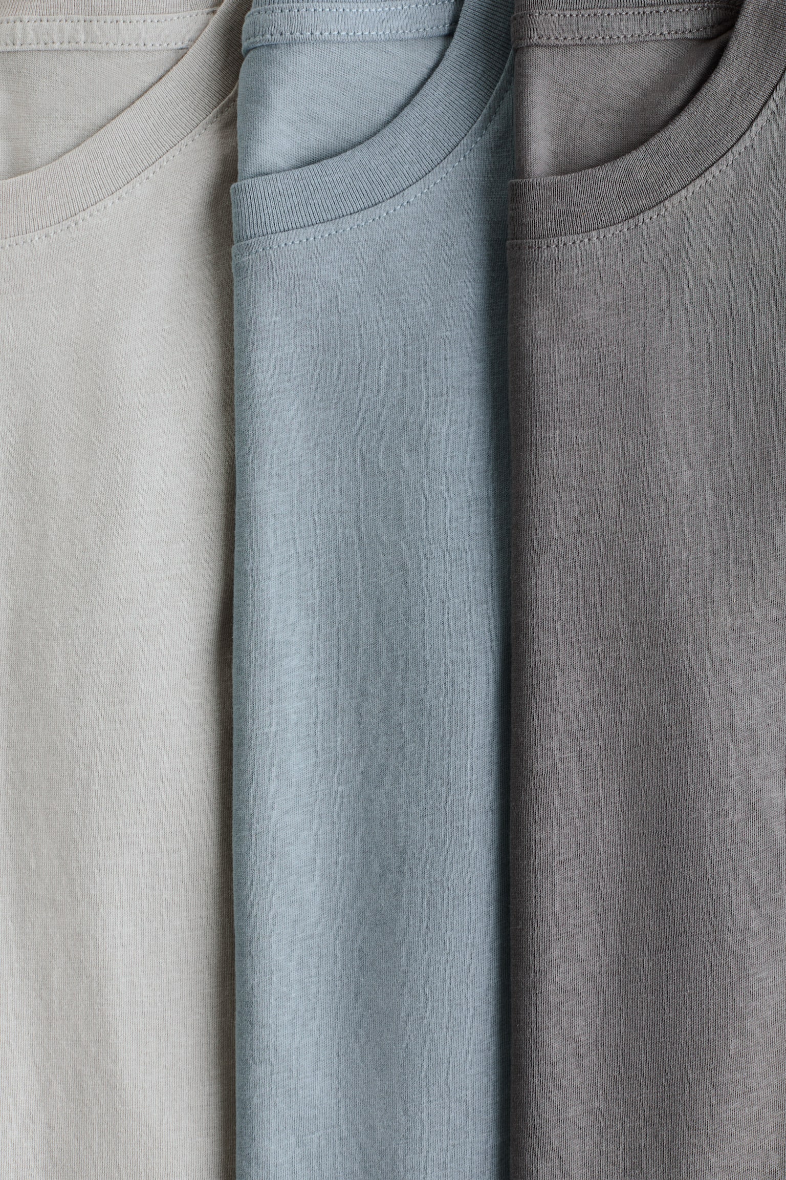 Lot de 3 T-shirts-Gris foncé/bleu ancien - 2