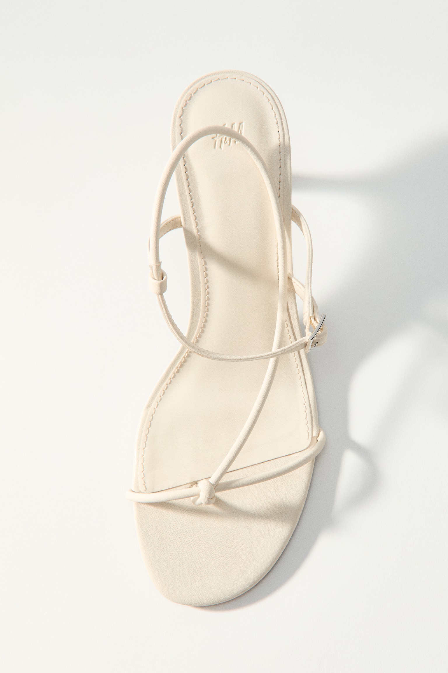 Женские сандалии H&M Heeled Strappy, цвет: Белый — фото 5