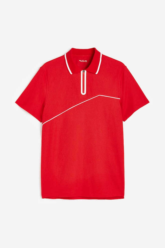 DryMove™ Tennis shirt - Red/White/Black/Dark green - 2