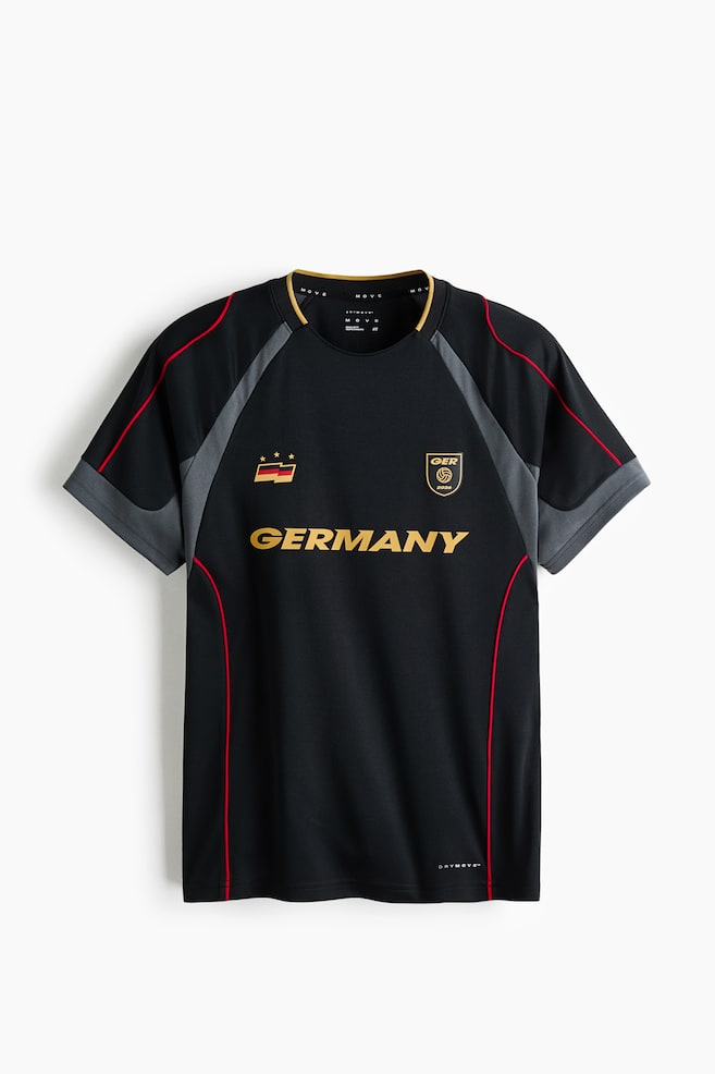 Maillot de soccer imprimé classique DryMove🅪 - Noir/texte Germany/Vert foncé/Mexico/Jaune/Brasil/Blanc/USA/Bleu clair/Argentina/Rouge/texte España - 1