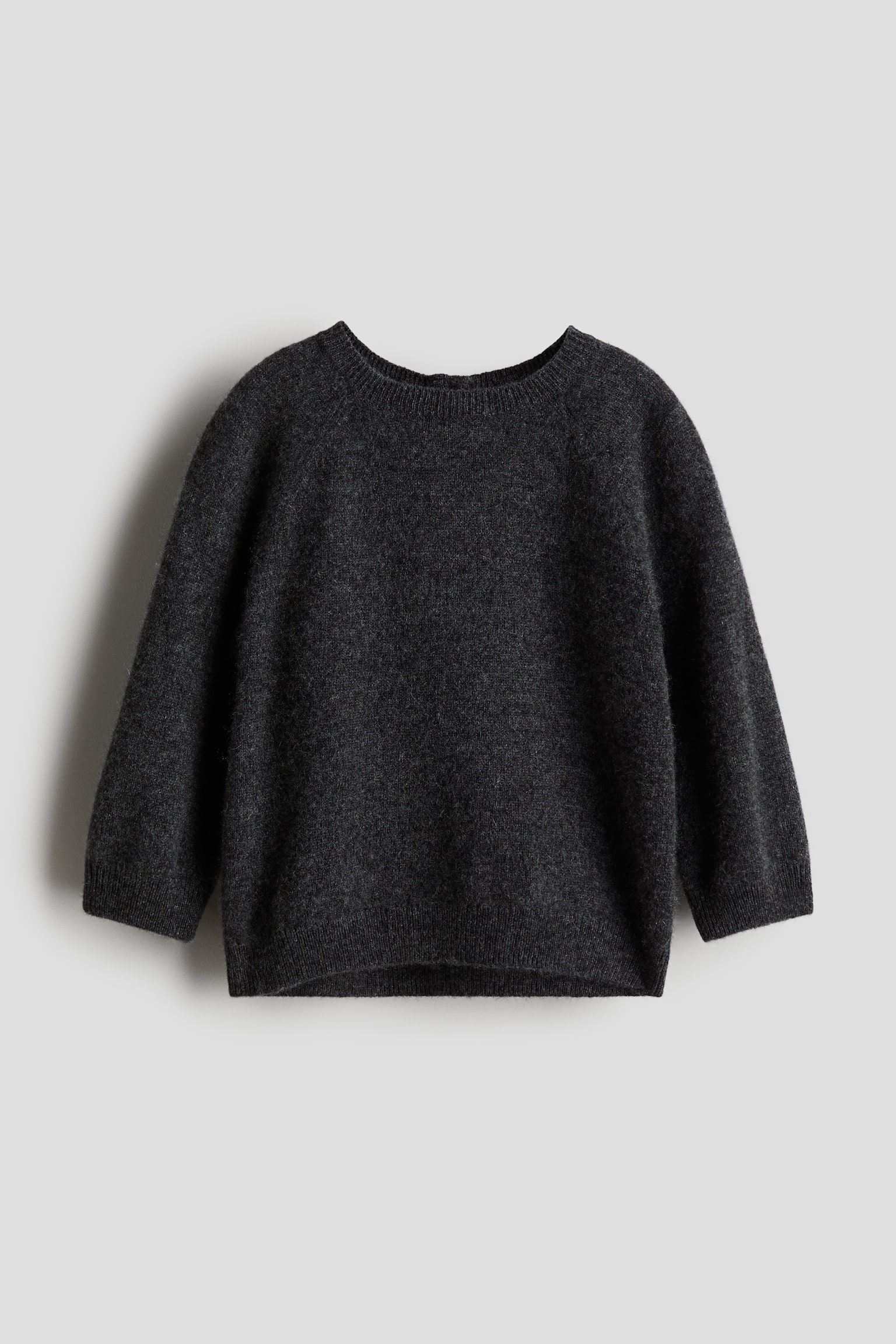 Cashmere-knit jumper - Dark grey/Light beige - 1