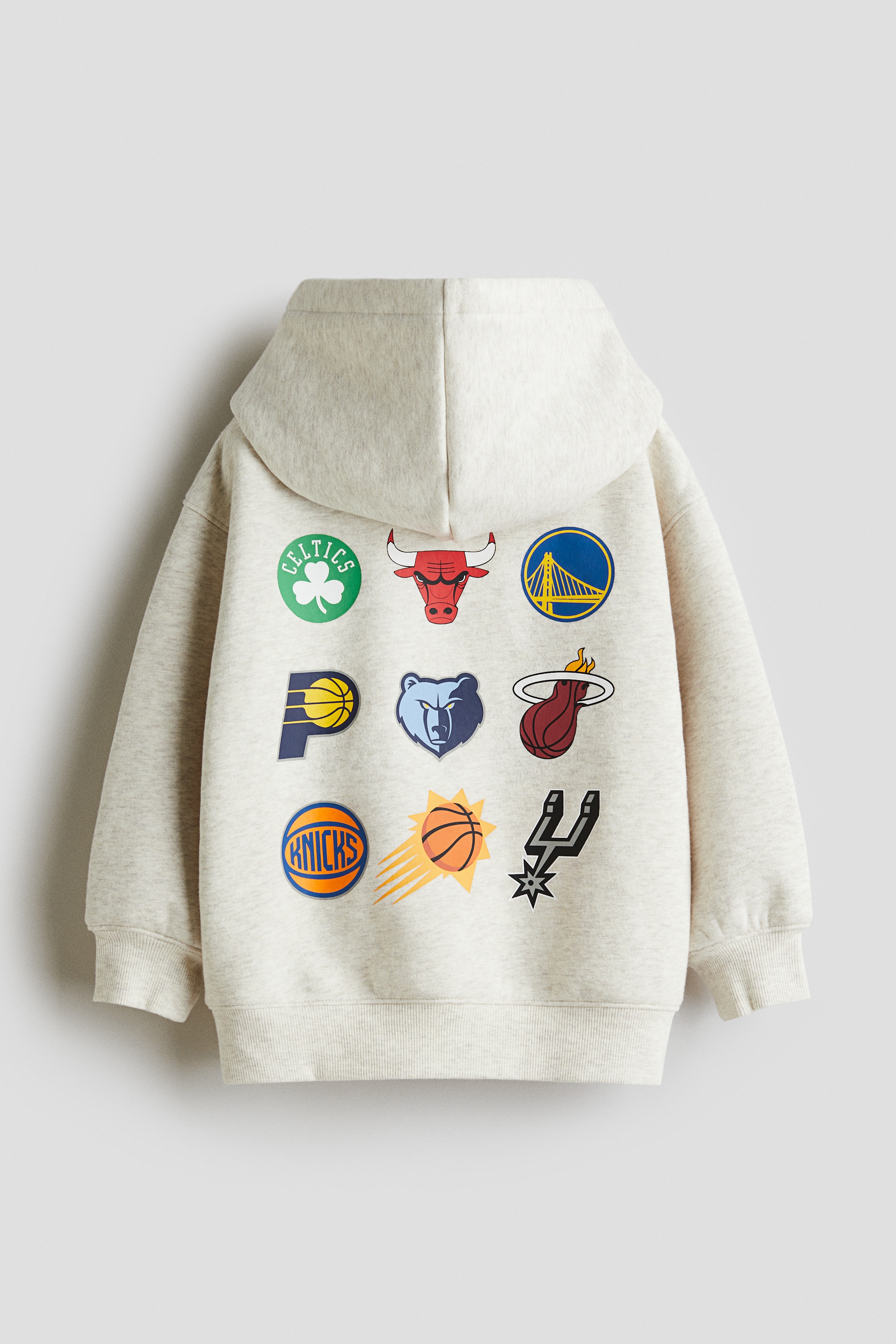 Printed Hoodie - Light beige/NBA - Kids | H&M US