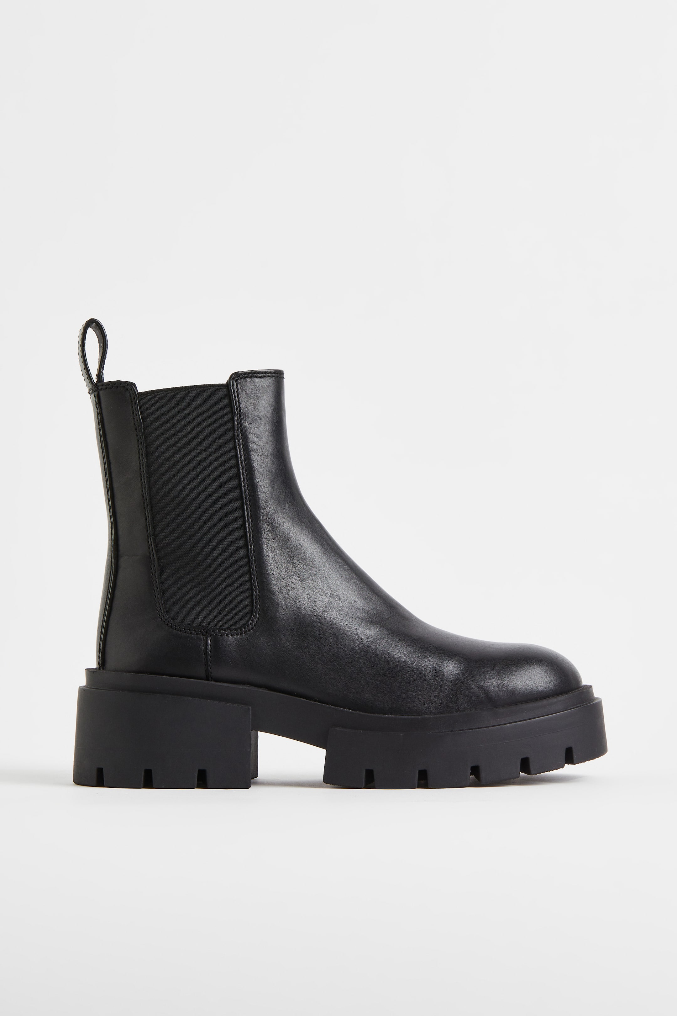 Leather Chelsea Boots - Low heel - Black - Ladies | H&M US