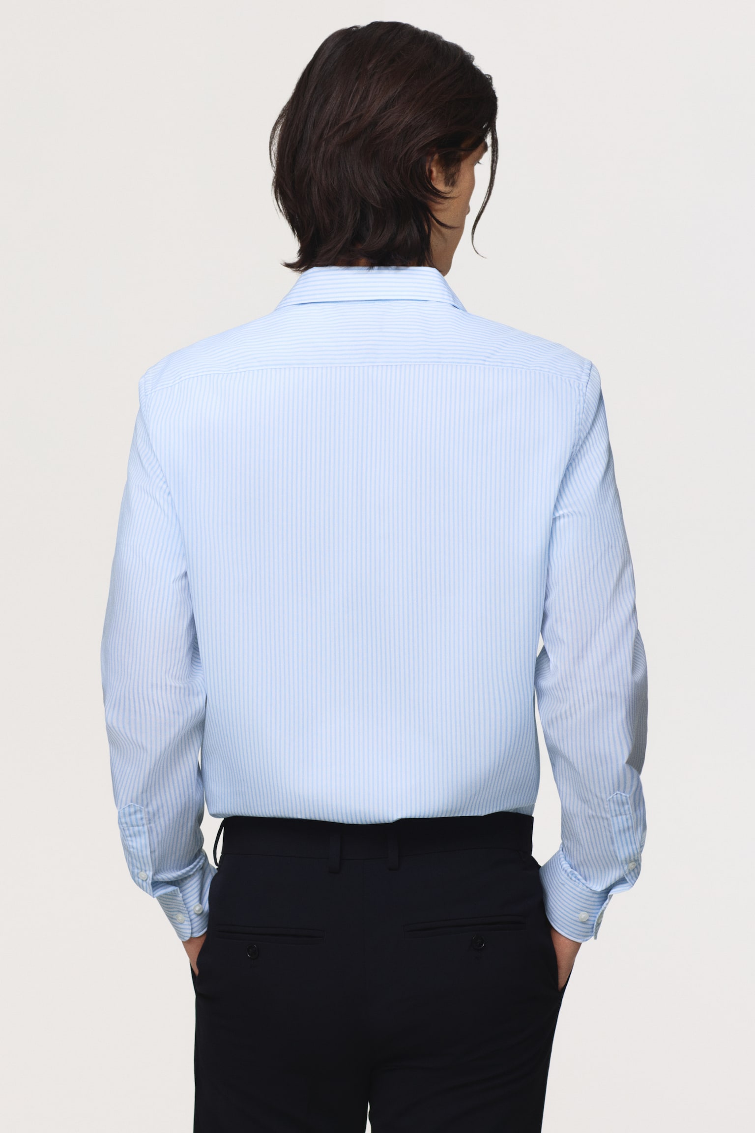 Сорочка Slim Fit Easy-iron - Світло-блакитний/смужки/Білий/Чорний/Світло-блакитний/Світло-блакитний/смужки/Темно-синій - 4