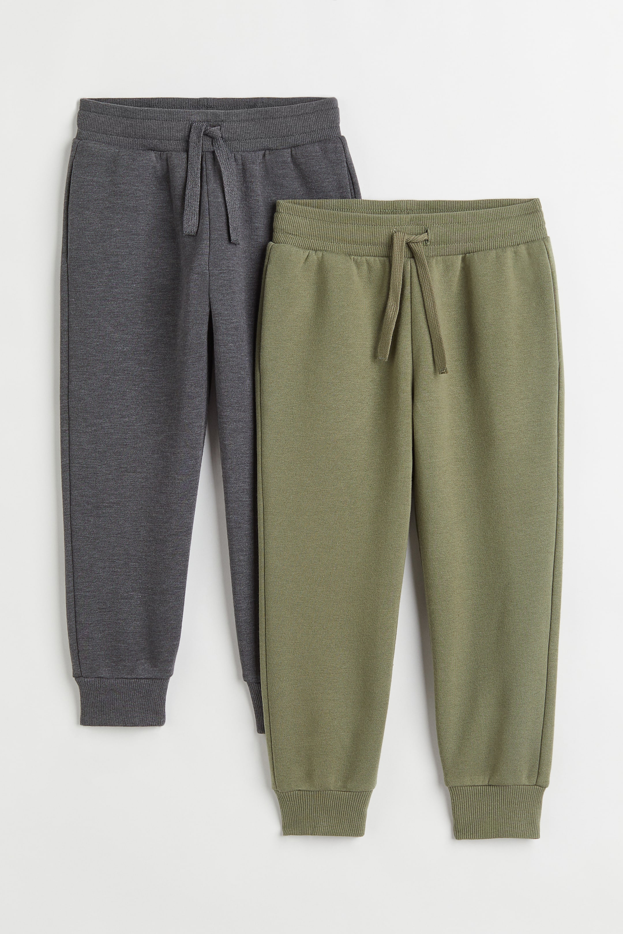 Xem ảnh lớn hơn: Bộ 2 quần jogger - Màu xám đậm/Màu xanh kaki - Kids | H&M VN 1