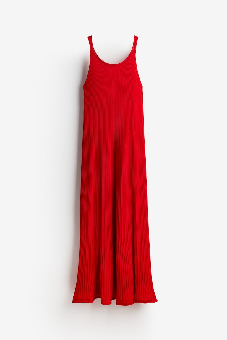 Rib-knit maxi dress