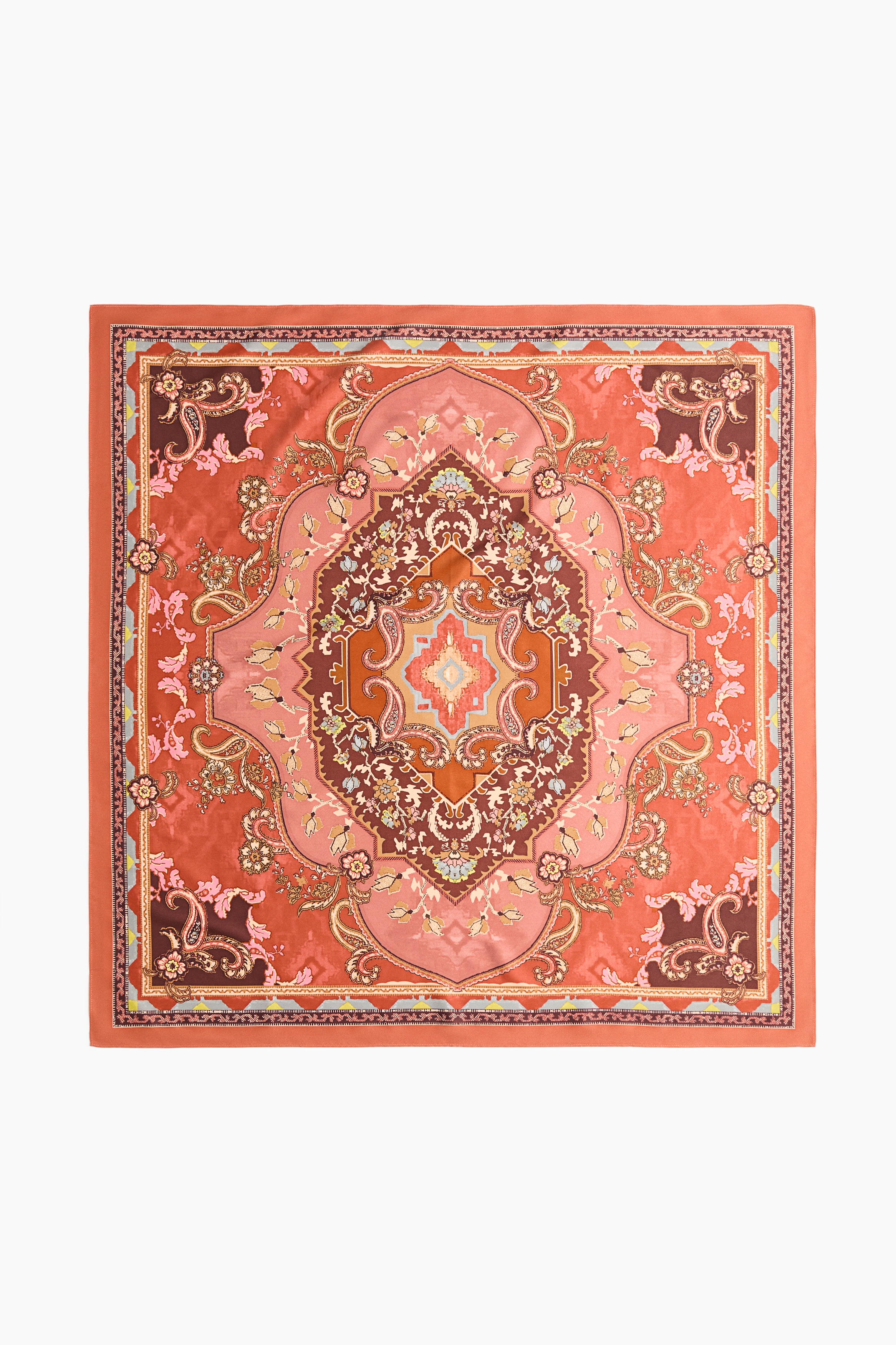 Patterned Scarf - Orange/paisley/Navy blue/patterned/Powder pink/paisley/Light beige/light blue/Dark blue/burgundy/green/Brown/light blue striped/White/zebra print/Bright blue/knots/Pink/brown/Rust red/yellow