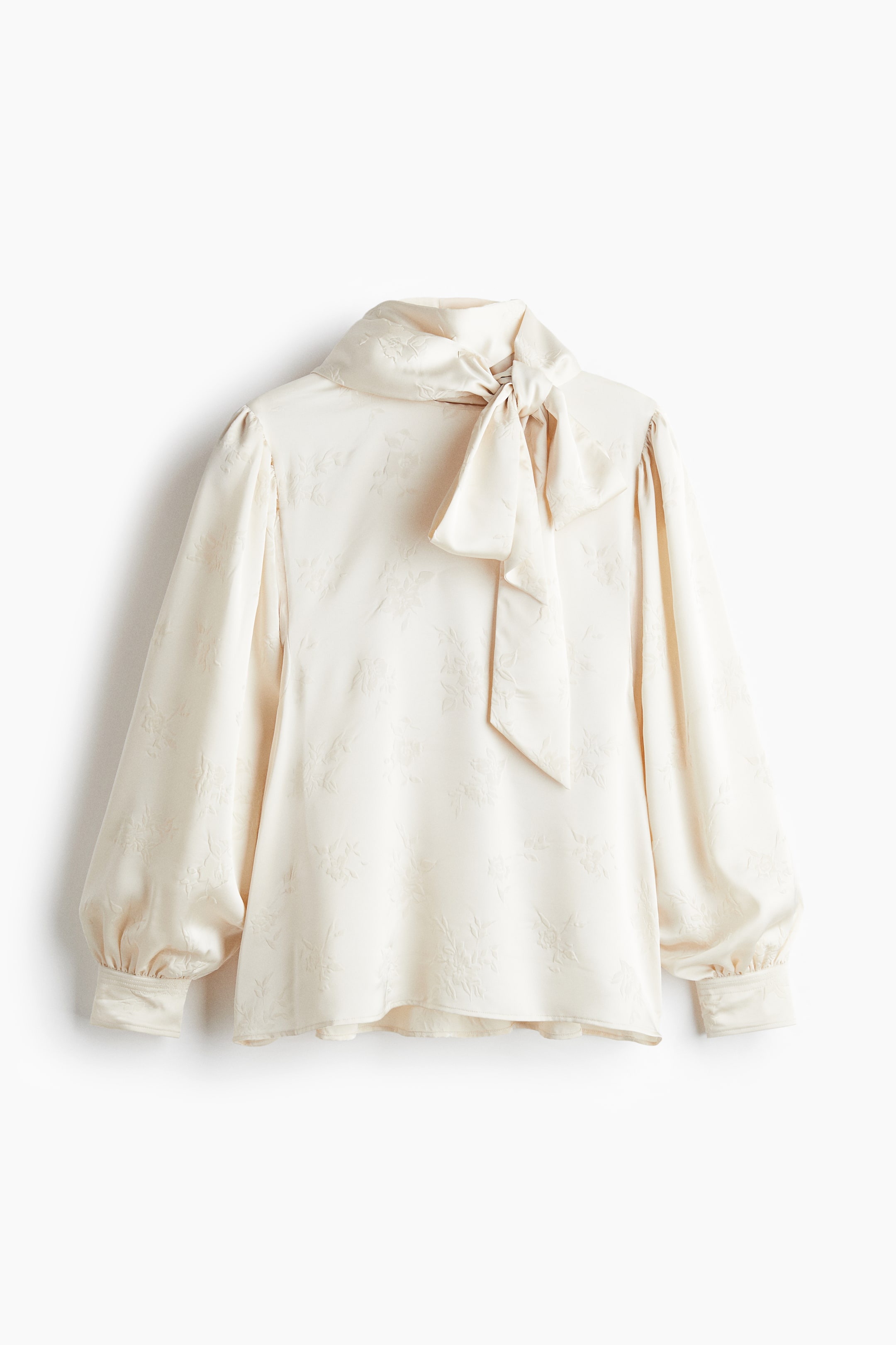 View larger image: Oversized jacquard-weave blouse - Cream | H&M IE 6